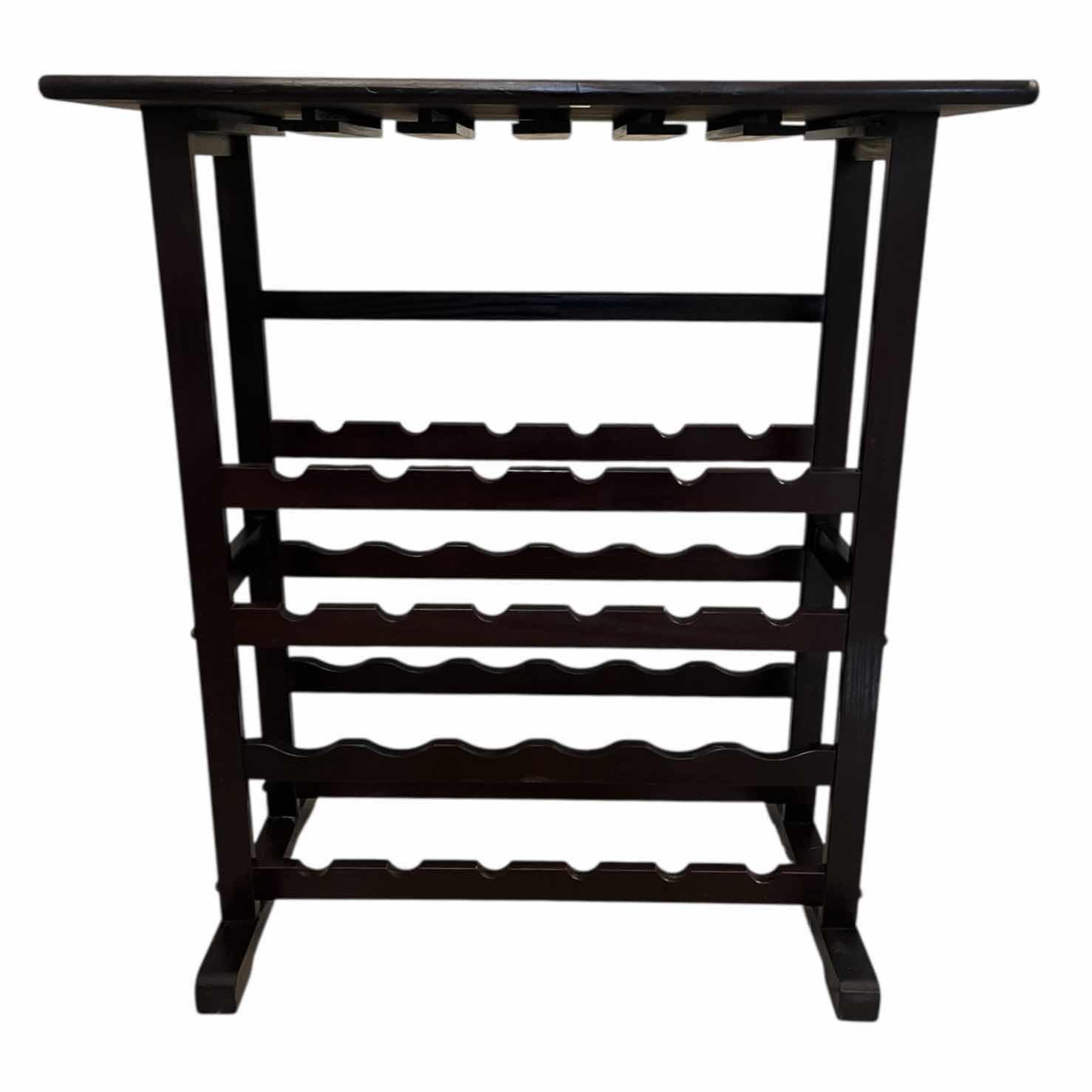 Photo 1 of VINNY 24 BOTTLE WOOD FINISH WINE RACK 31.5” X 16” H36”