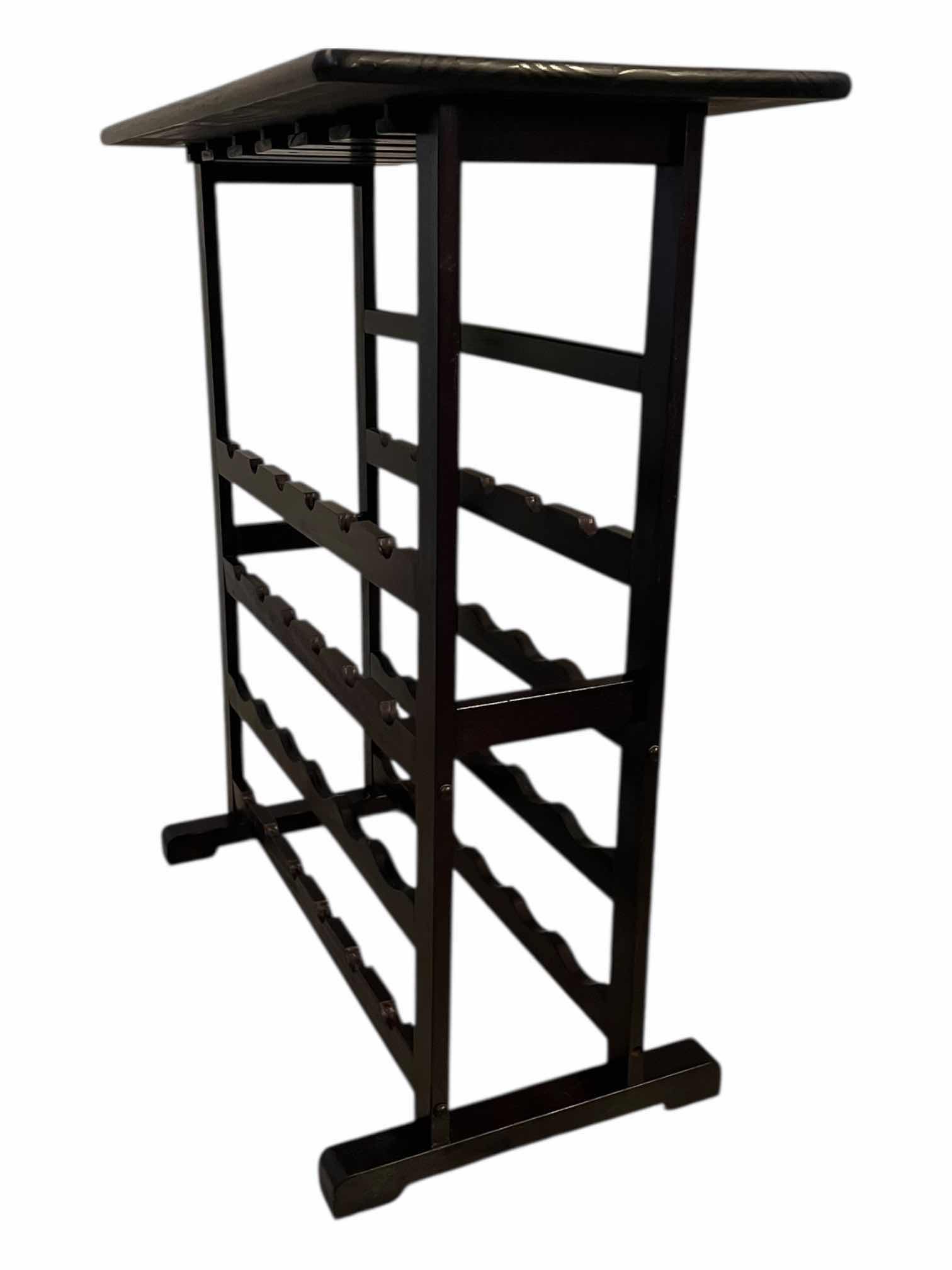 Photo 1 of VINNY 24 BOTTLE WOOD FINISH WINE RACK 31.5” X 16” H36”