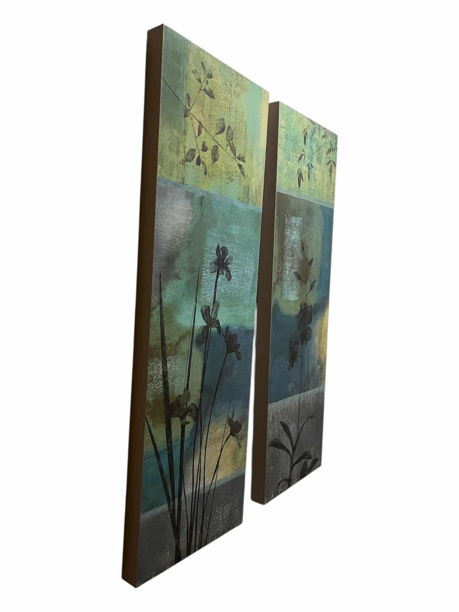 Photo 1 of STUPELL INDUSTRIES CONTEMPORARY BLOOMING ORCHARD SPROUTS FLORAL CANVAS ARTWORK 11.5” X 35.5”