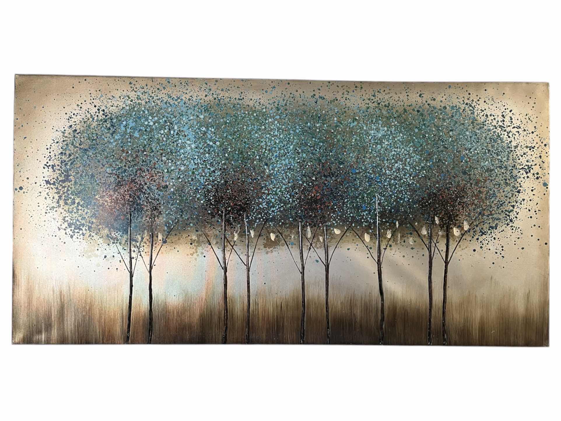 Photo 1 of ABSTRACT TREES CANVAS ARTWORK 60” X 30”