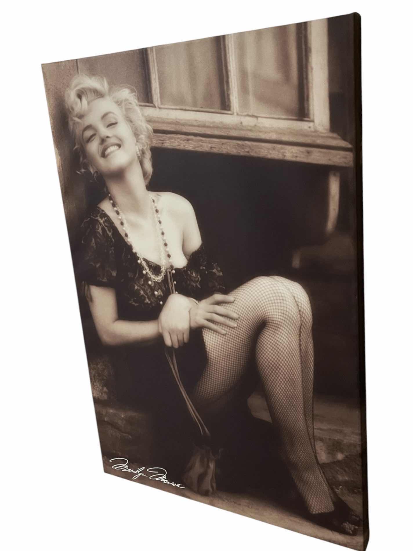 Photo 1 of MARILYN MONROE SEPIA MODELING PHOTO CANVAS ARTWORK 24“ X 36”