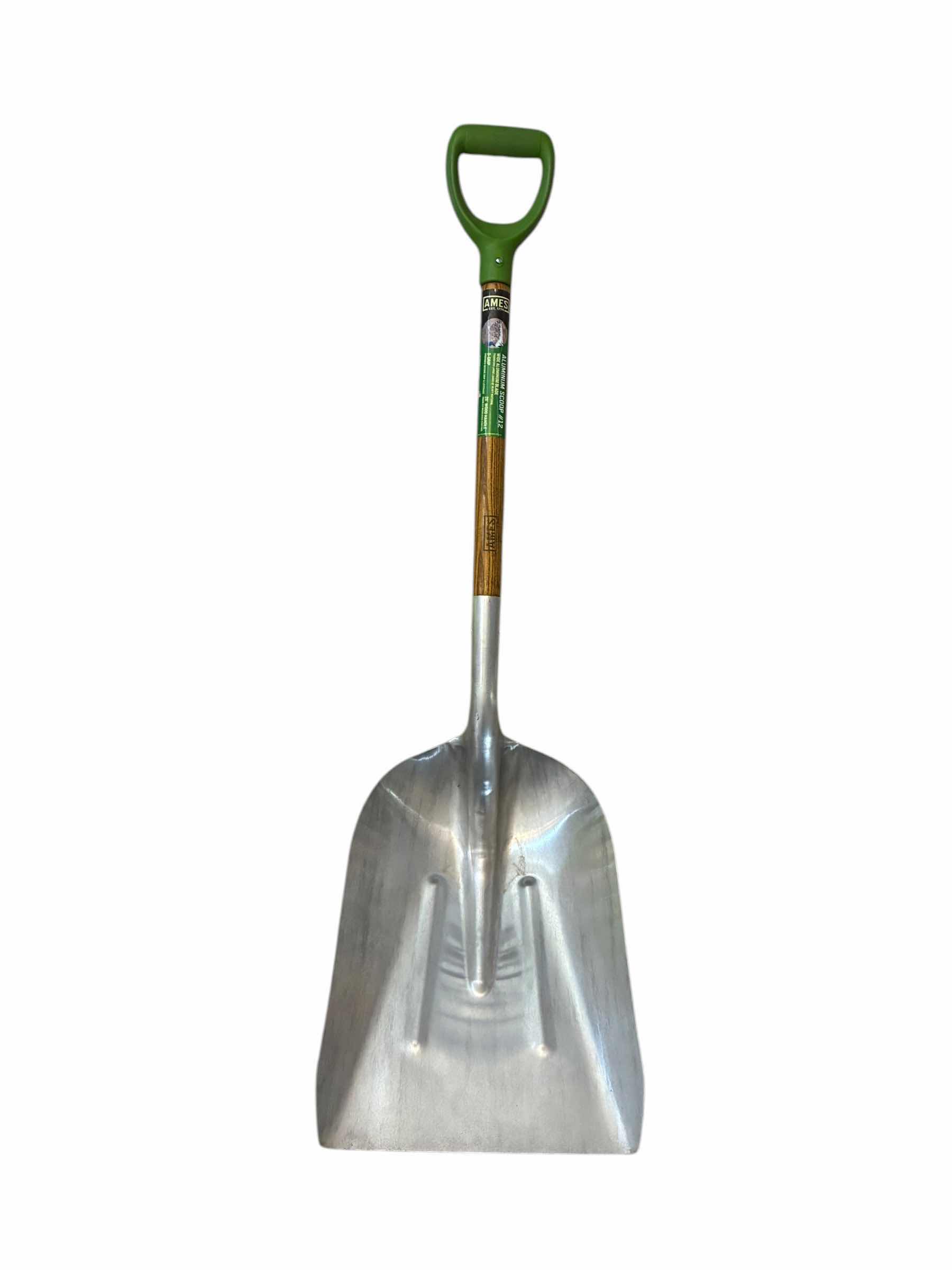 Photo 1 of AMES 26” D-GRIP WOOD HANDLE ALUMINUM WIDE BLADE SCOOP SHOVEL