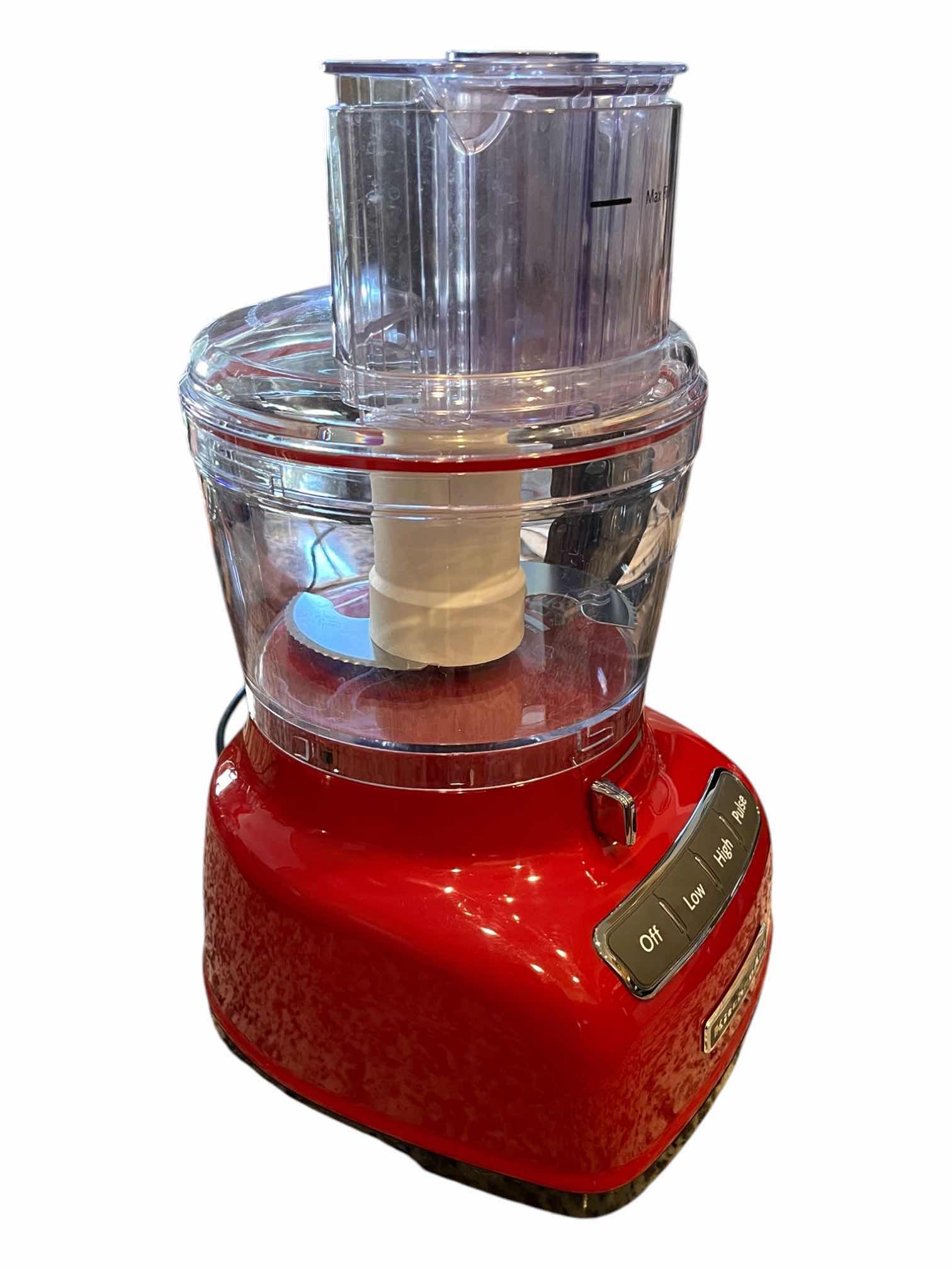Photo 1 of KITCHEN-AID EXACT SLICE RED FOOD PROCESSOR W ATTACHMENTS KFP0935QER