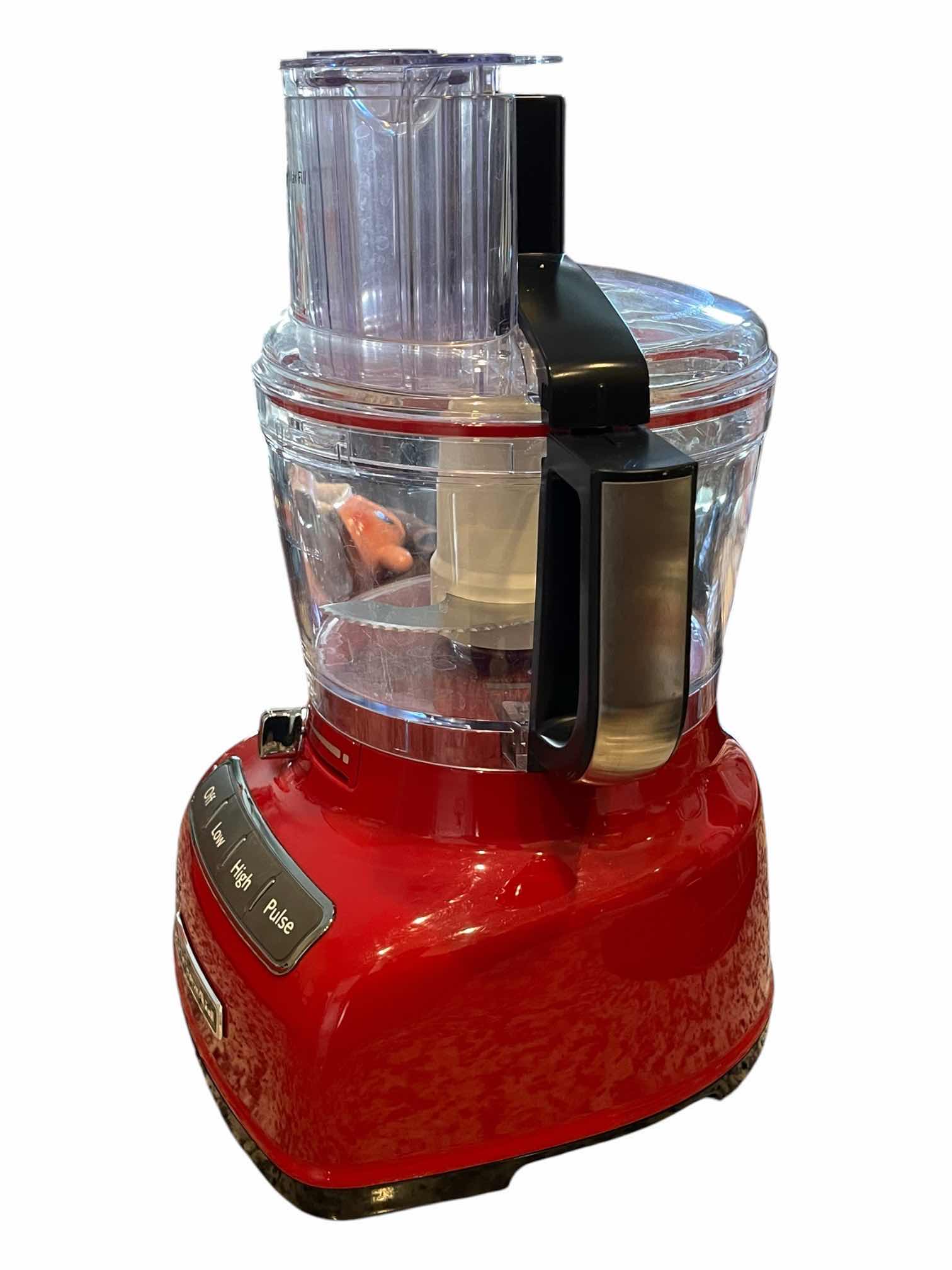 Photo 1 of KITCHEN-AID EXACT SLICE RED FOOD PROCESSOR W ATTACHMENTS KFP0935QER