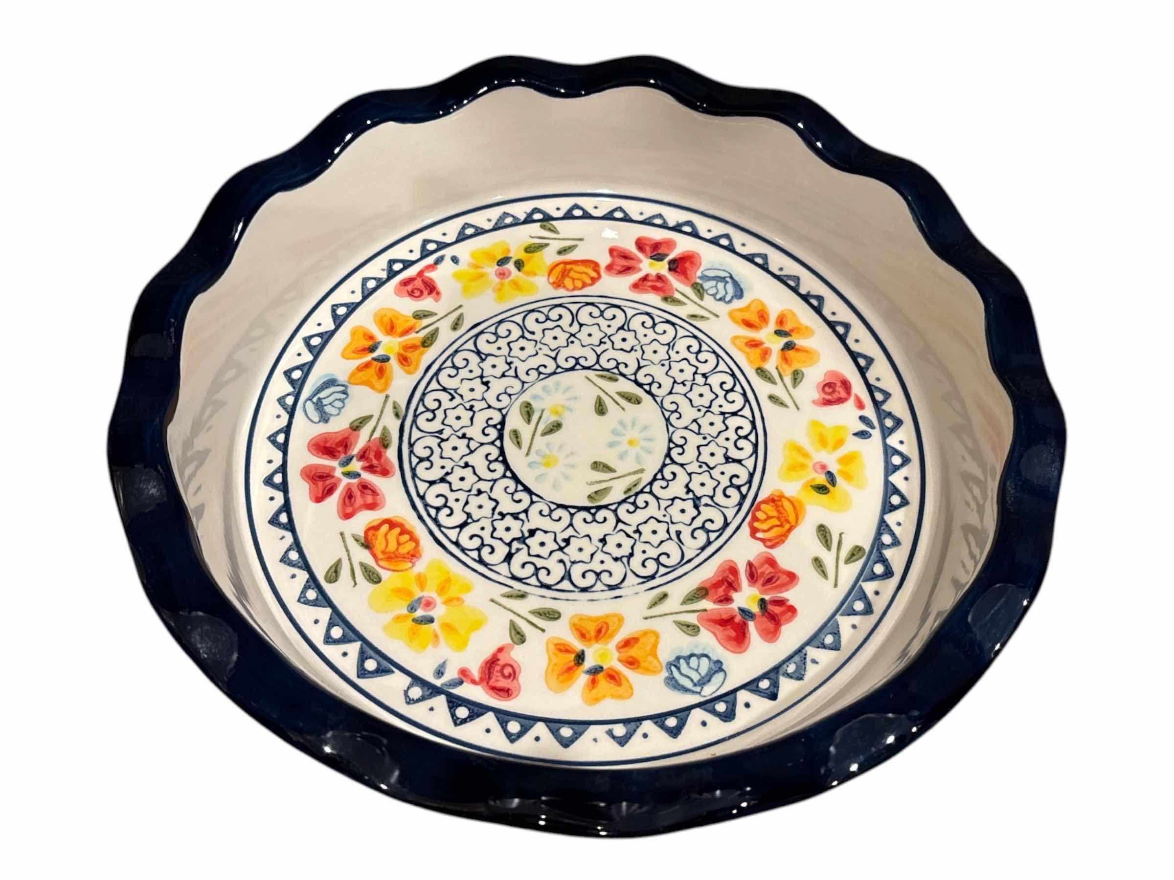 Photo 1 of GIBSON ELITE MULTICOLOR 2 PC CERAMIC CASSEROLE DISH & PIE PLATE SET