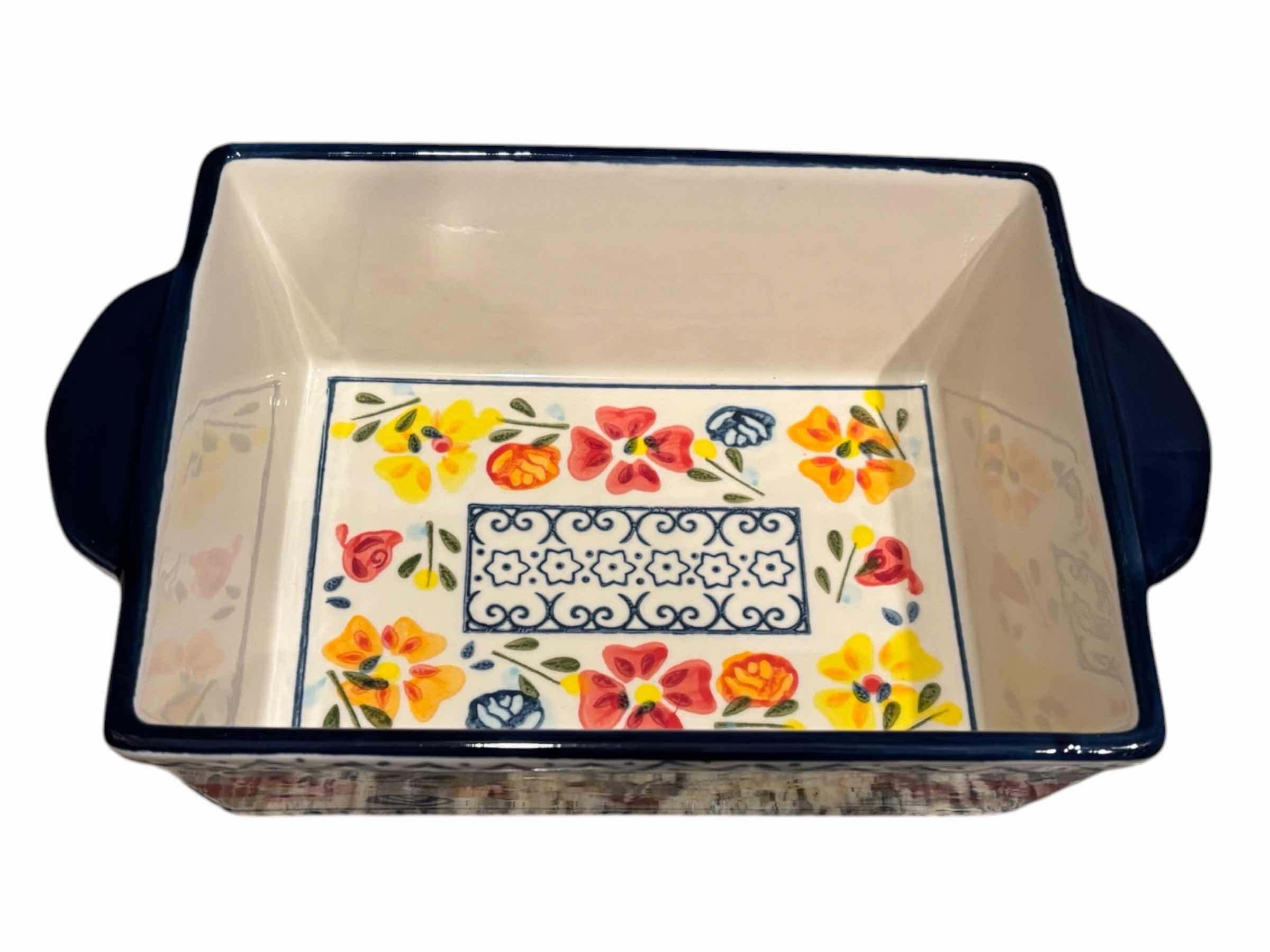 Photo 1 of GIBSON ELITE MULTICOLOR 2 PC CERAMIC CASSEROLE DISH & PIE PLATE SET