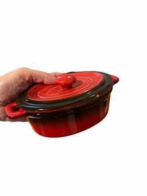Photo 1 of SET OF 4 GLAZED STONEWARE SMALL CASSEROLE BAKING DISHES 6” X 4”