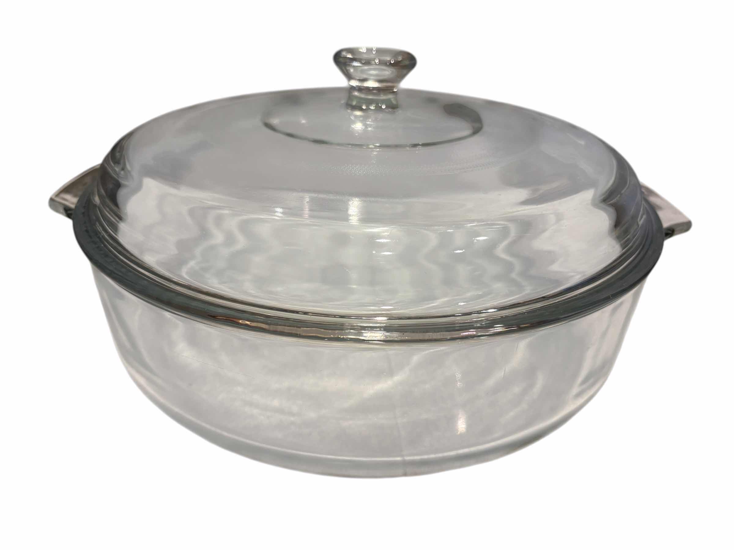 Photo 1 of 10” CLEAR ROUND CASSEROLE DISH W LID