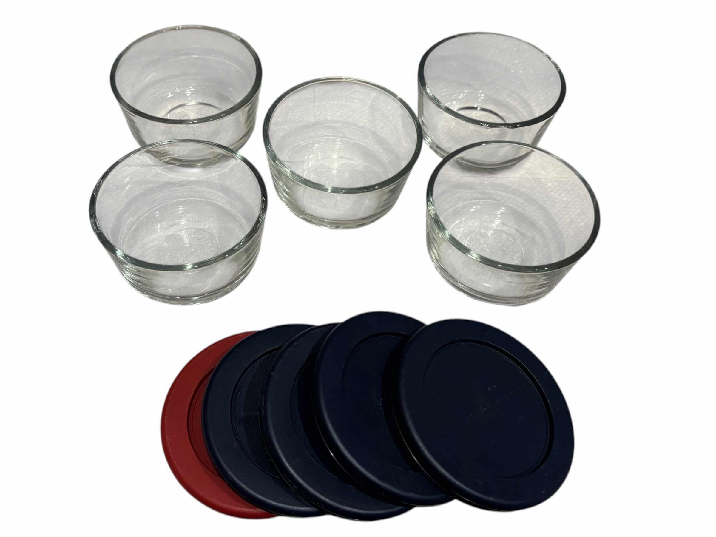Photo 1 of 9 PC ANCHOR HOCKING GLASS STORAGE DISHES W LIDS (READ NOTES)
