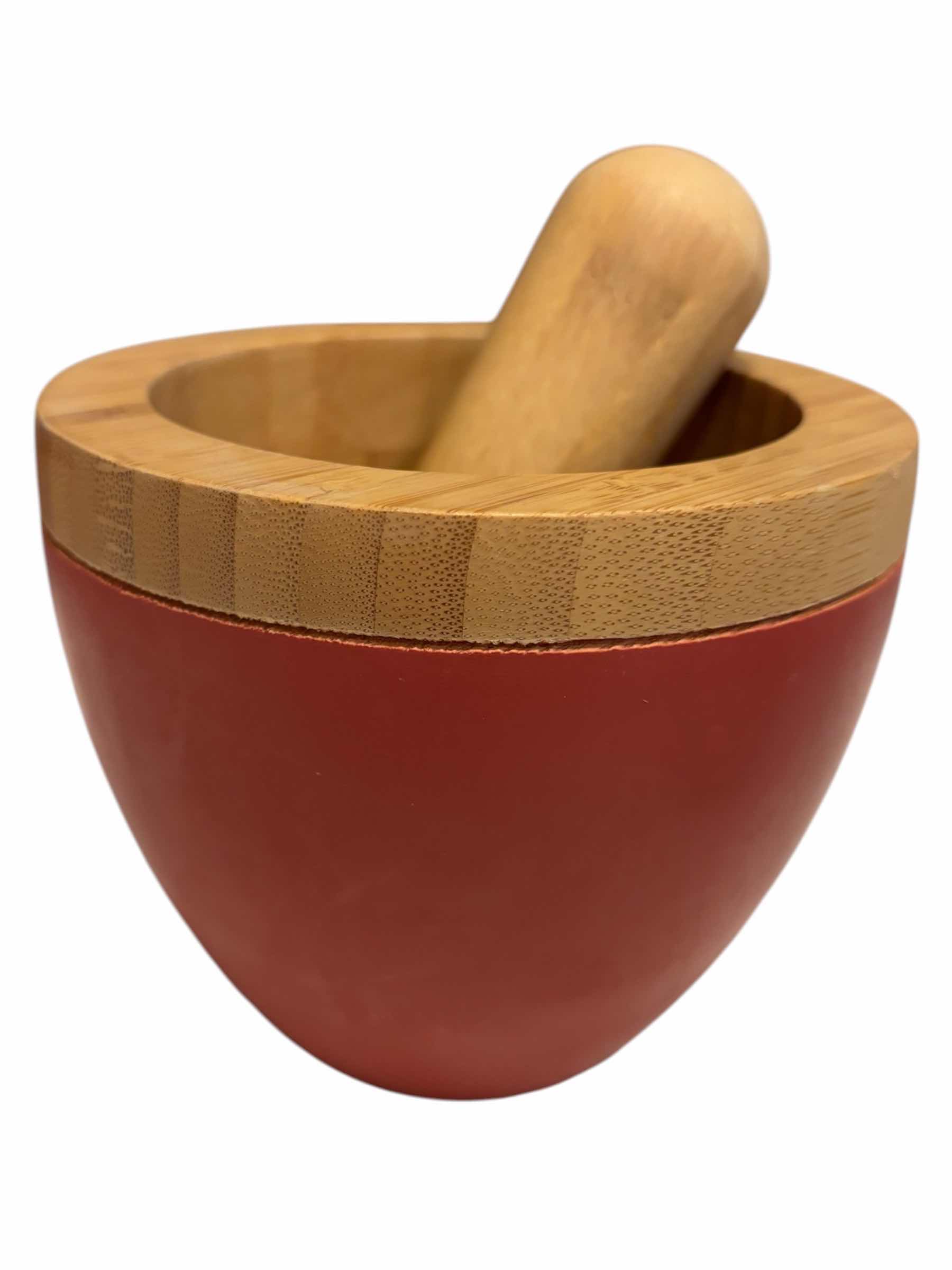 Photo 1 of CORE BAMBOO MORTAR & PESTLE 5” X 5” H4.25”