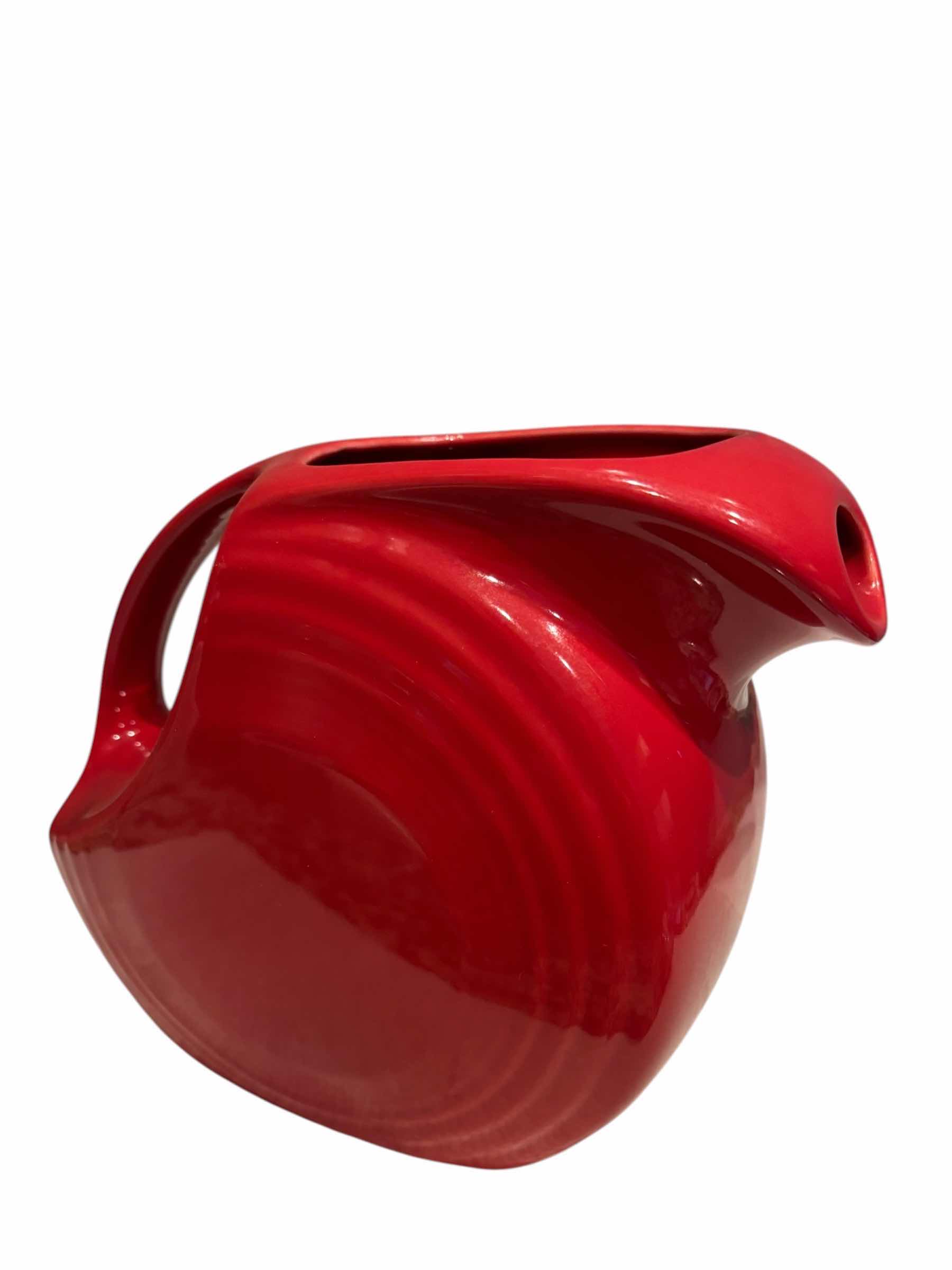 Photo 1 of FIESTA 67oz LARGE DISK PITCHER, SCARLET 9” X 5” H7.25”