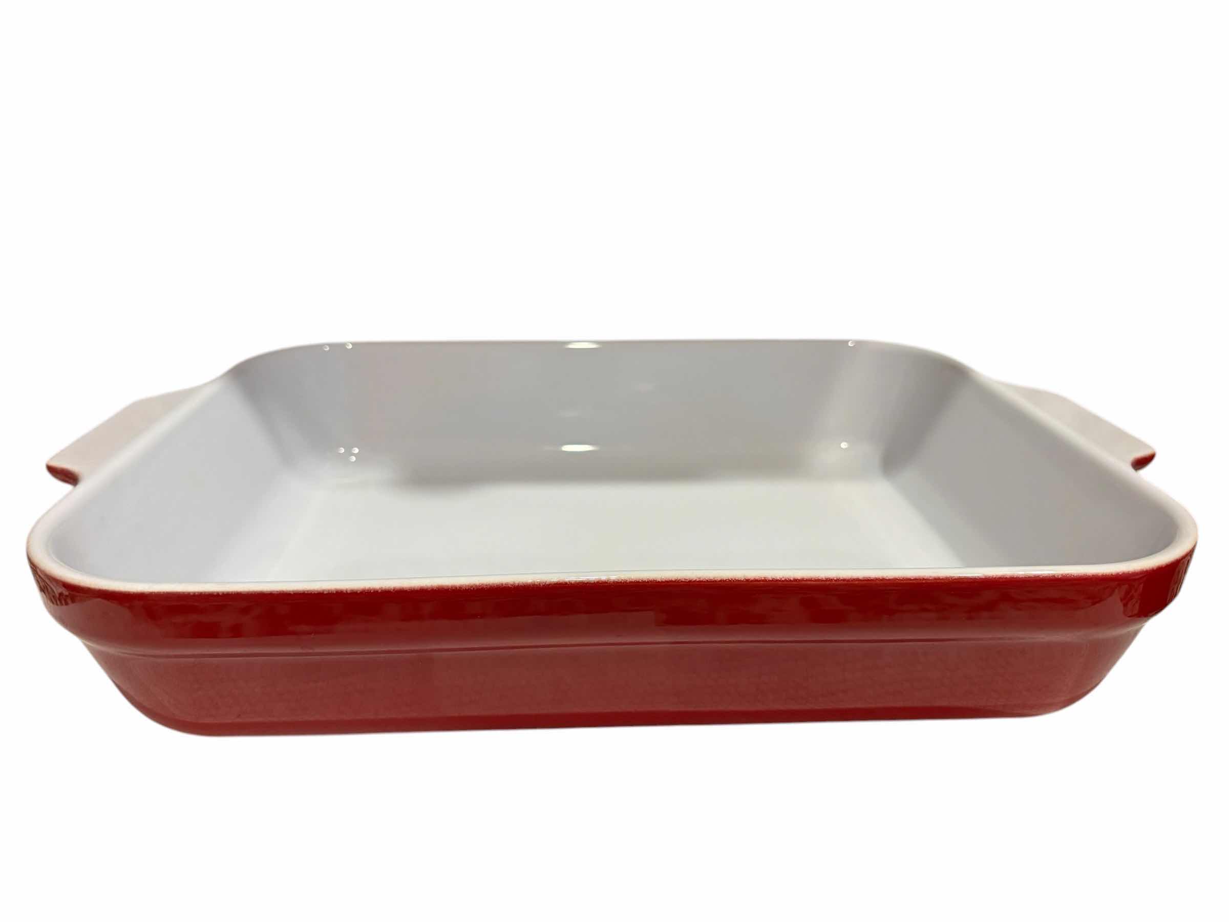Photo 1 of EMILE HENRY LASAGNA BAKER DISH, RED/WHITE 11” X 18” H3”