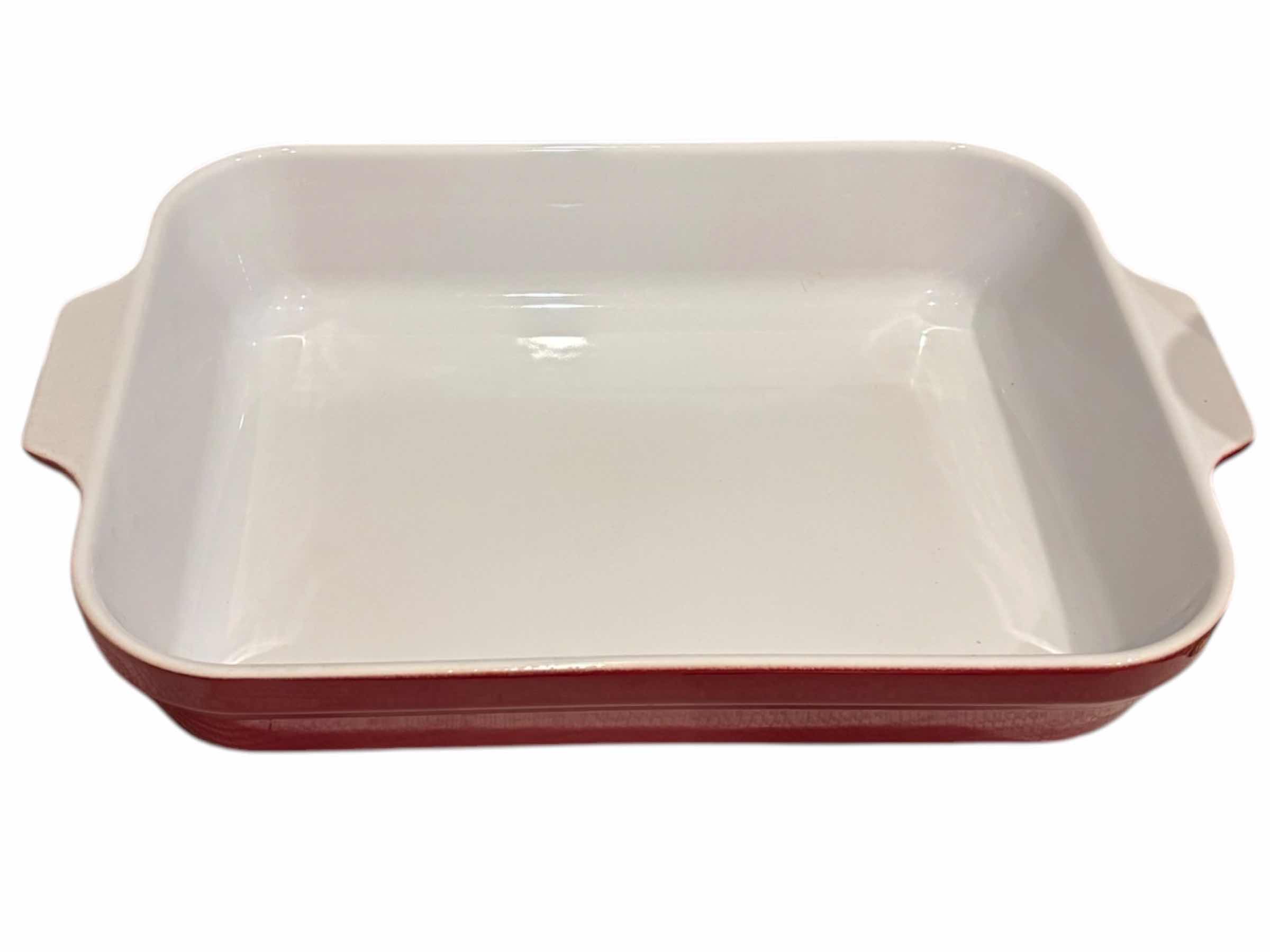 Photo 1 of EMILE HENRY LASAGNA BAKER DISH, RED/WHITE 11” X 18” H3”