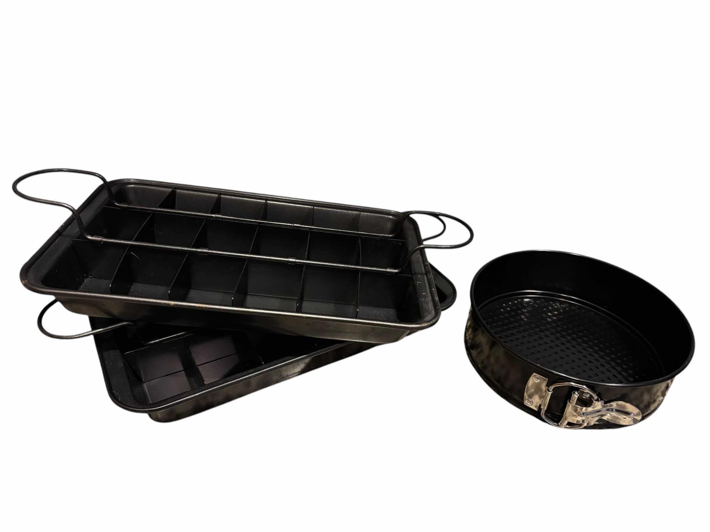 Photo 1 of DIVIDER BROWNIE PANS (2) & 7” SPRINGFORM BAKING PAN (READ NOTES)