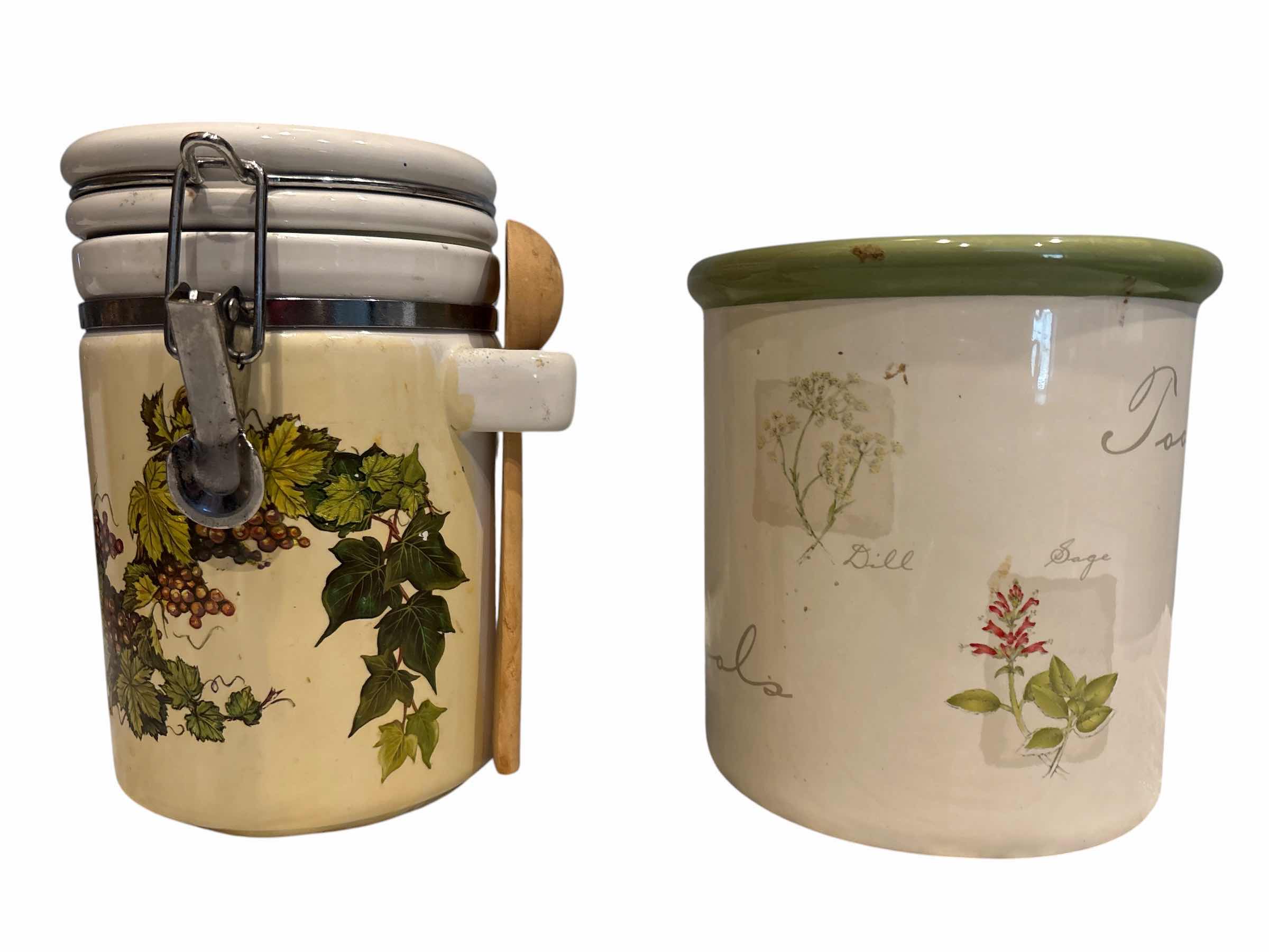 Photo 1 of KITCHEN SUGAR JAR & UTENSIL HOLDER H7”