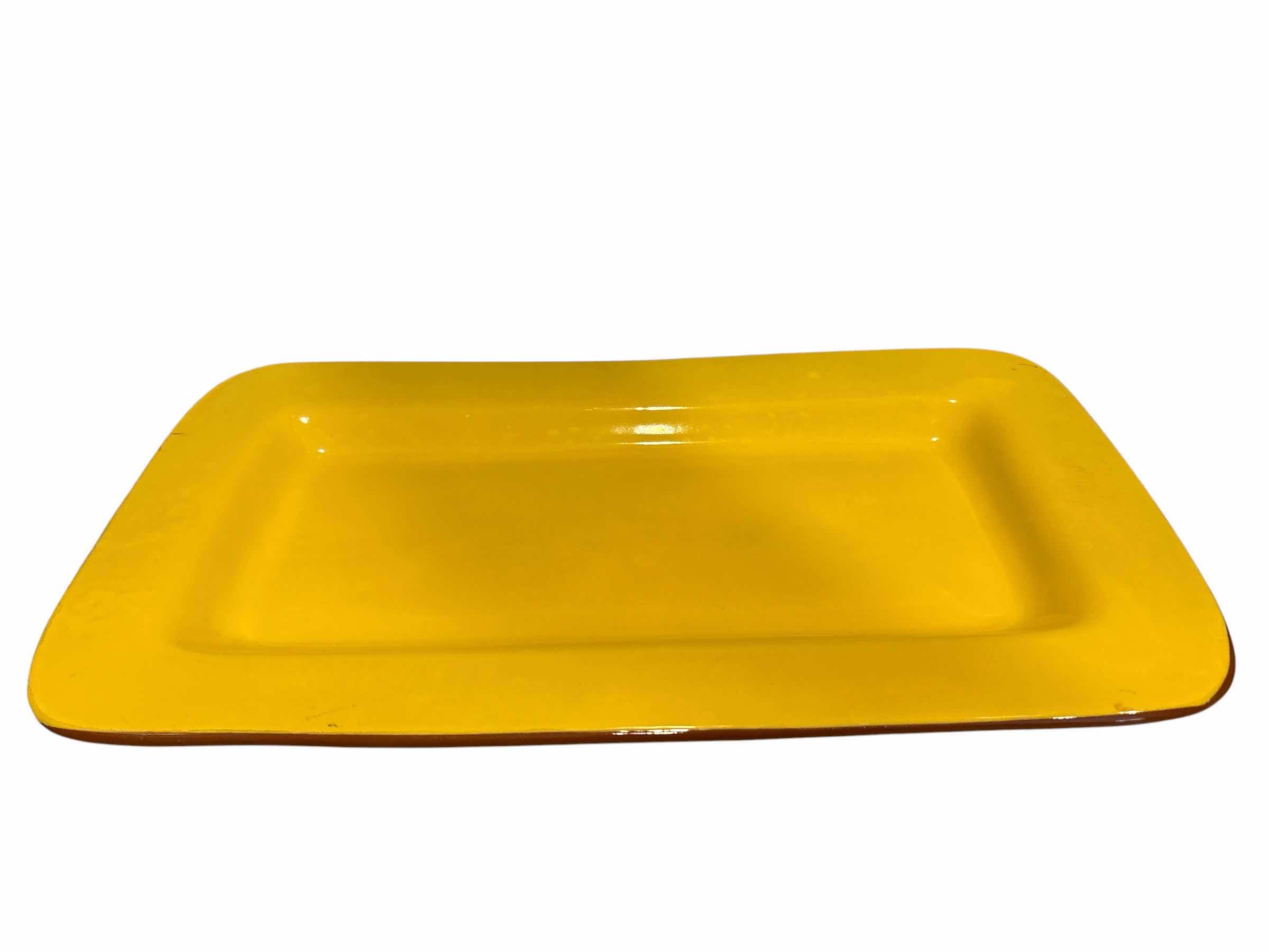 Photo 1 of CANARY YELLOW CERAMIC TRAY L19”