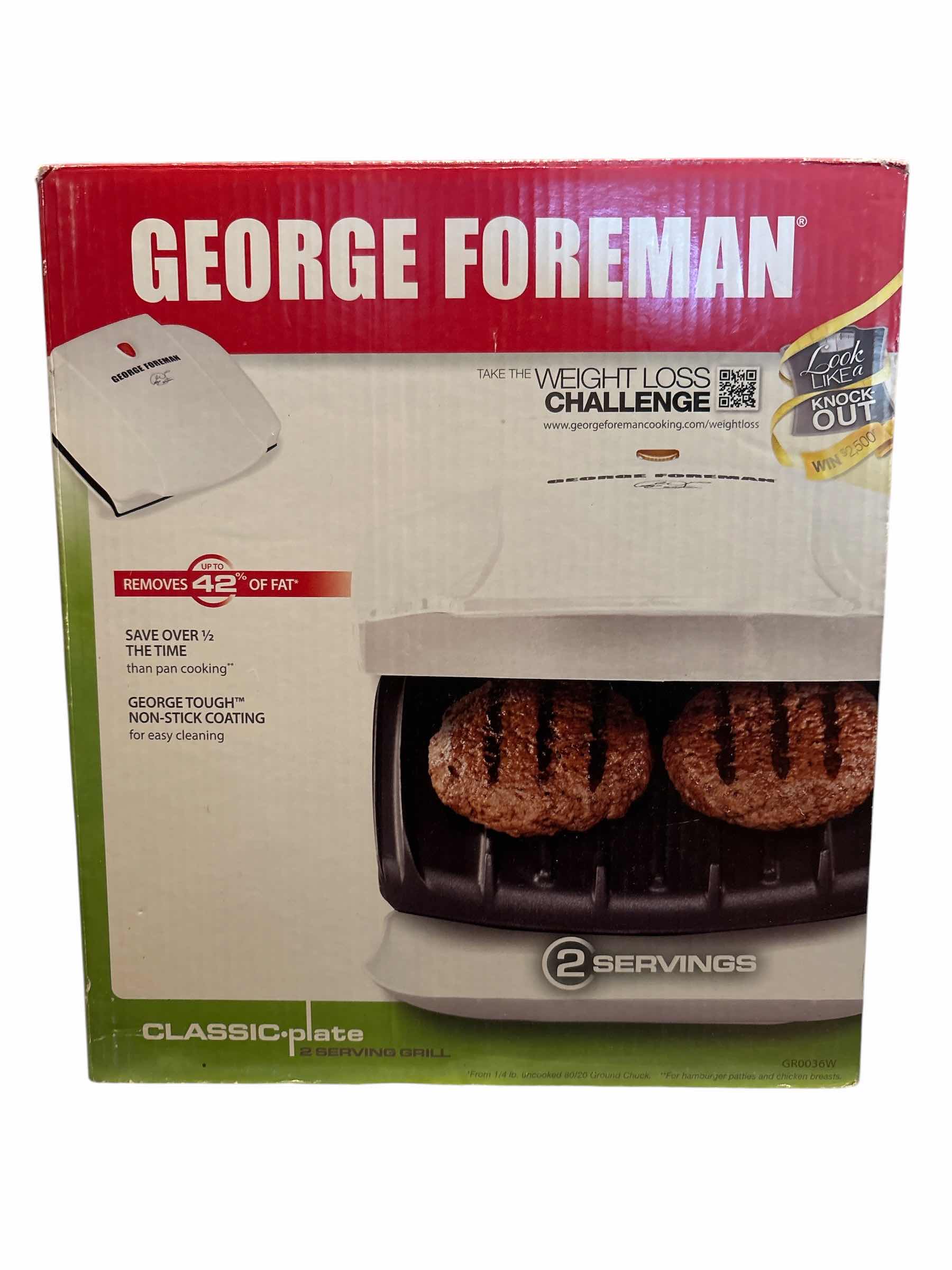 Photo 1 of GEORGE FOREMAN TWO SERVING GRILL