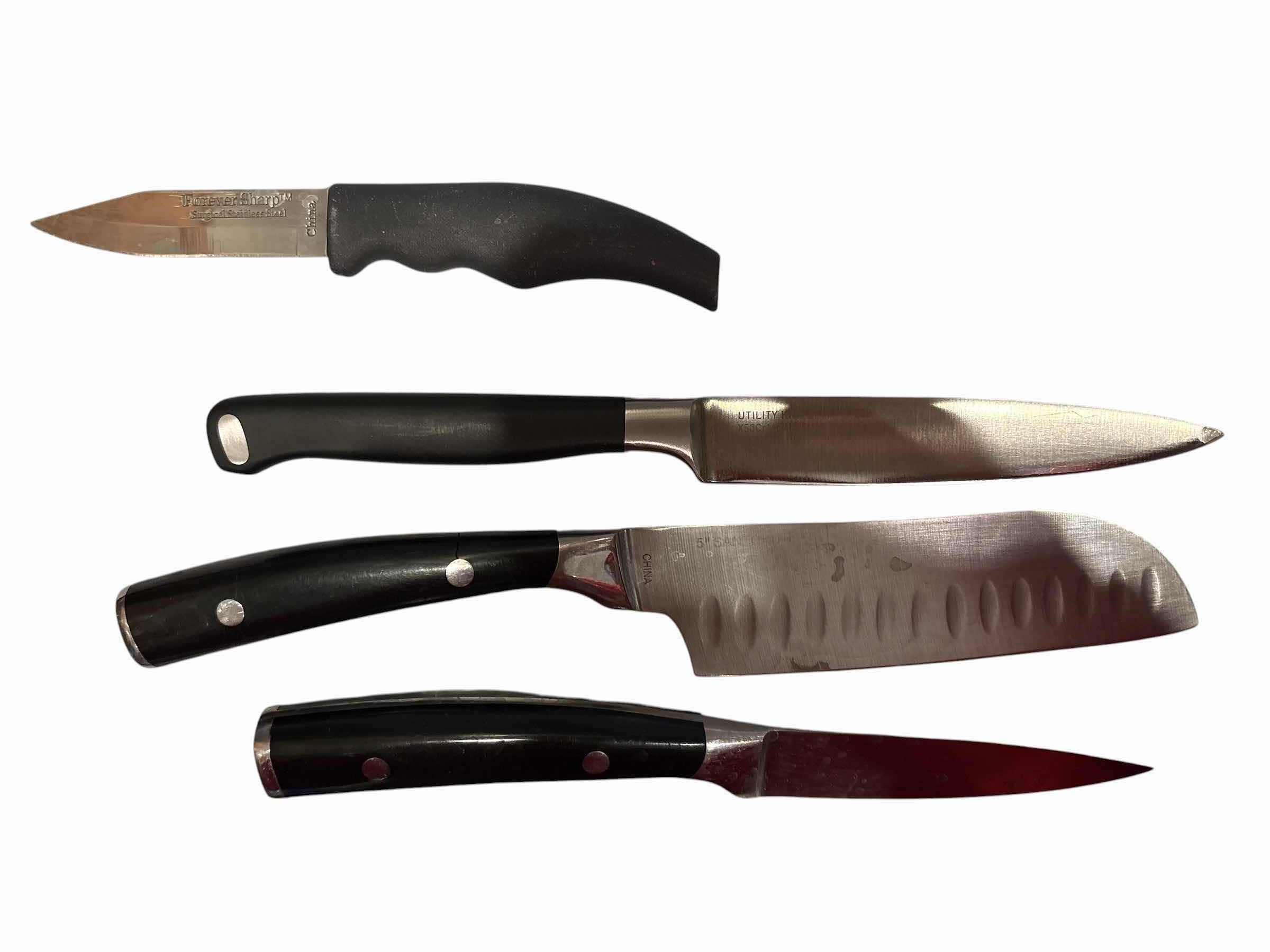 Photo 1 of BUTCHER AND UTILITY KNIVES (5)PCS