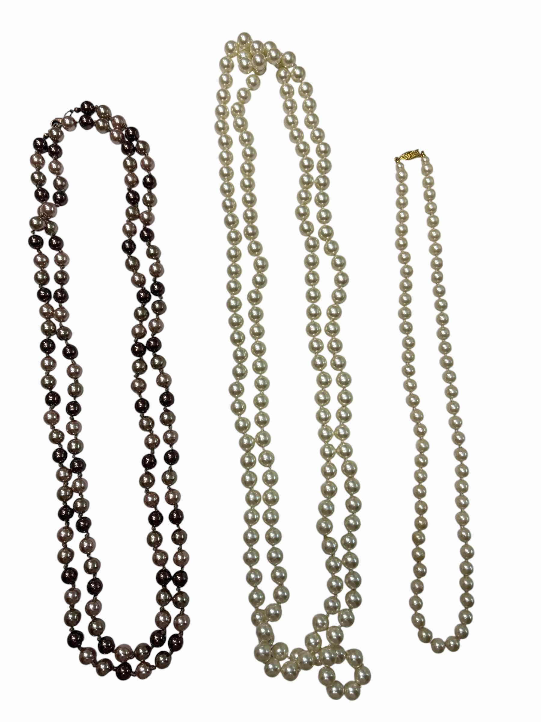 Photo 1 of FAUX PEARL NECKLACE FASHION JEWELRY (3)PCS