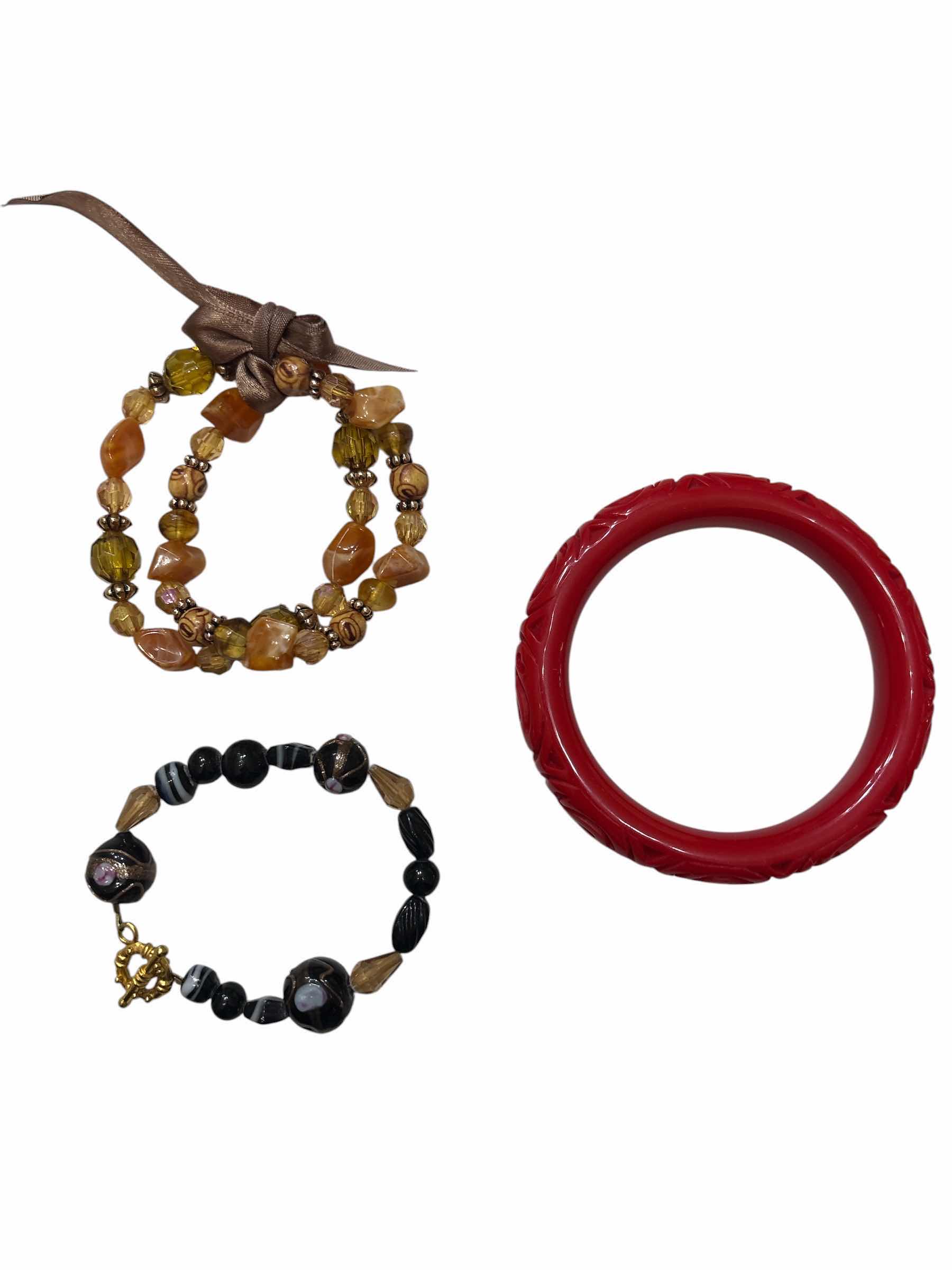 Photo 1 of BEADED STRETCH & BANGLE BRACELET FASHION JEWELRY (5)PCS