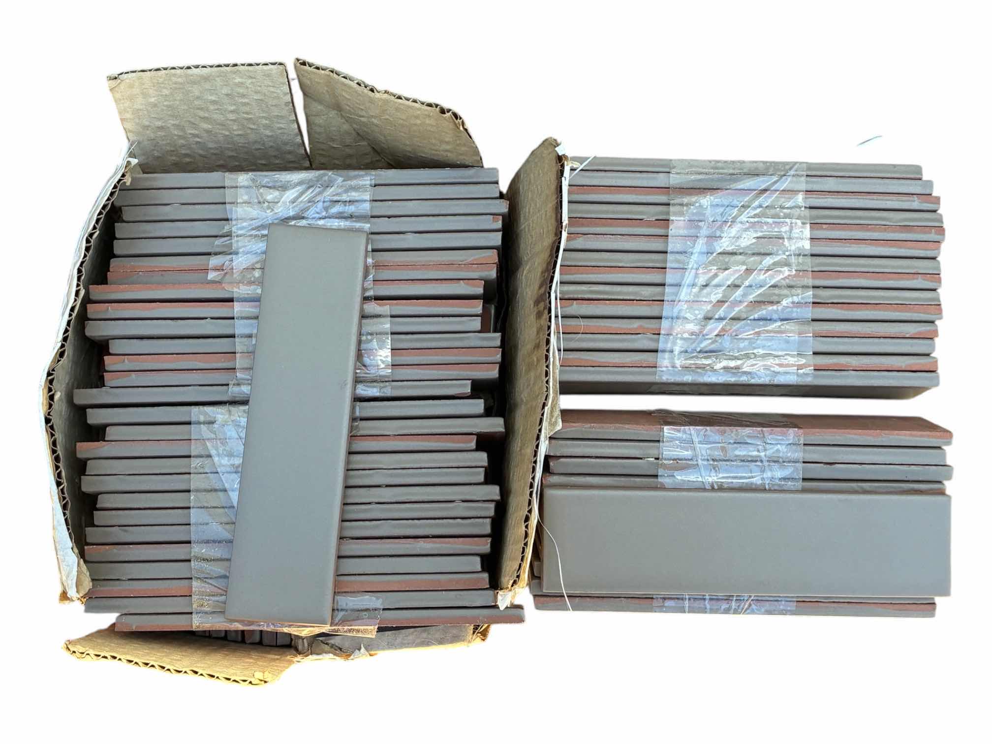 Photo 1 of FIRECLAY MATTE THISTLE FINISH TILE 2” X 8” (96PCS PER CASE/2 CASES) READ NOTES