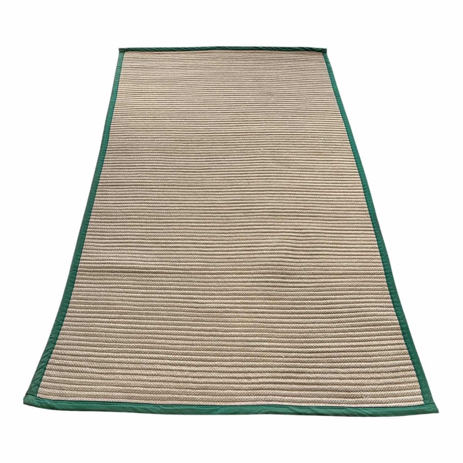 Photo 1 of GREEN TRIM JUTE AREA RUG 59” X 84”