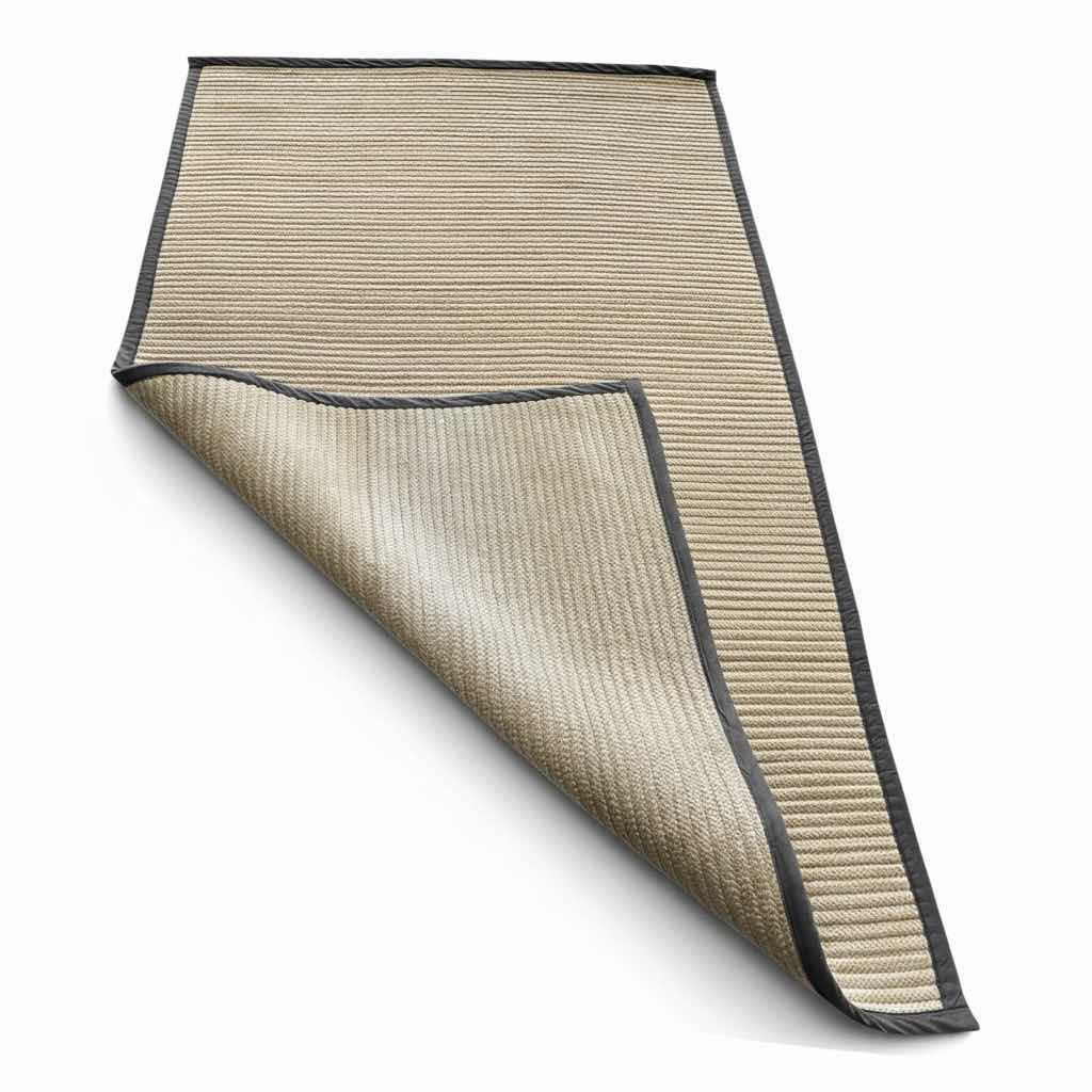 Photo 1 of GRAY TRIM JUTE AREA RUG 59” X 84