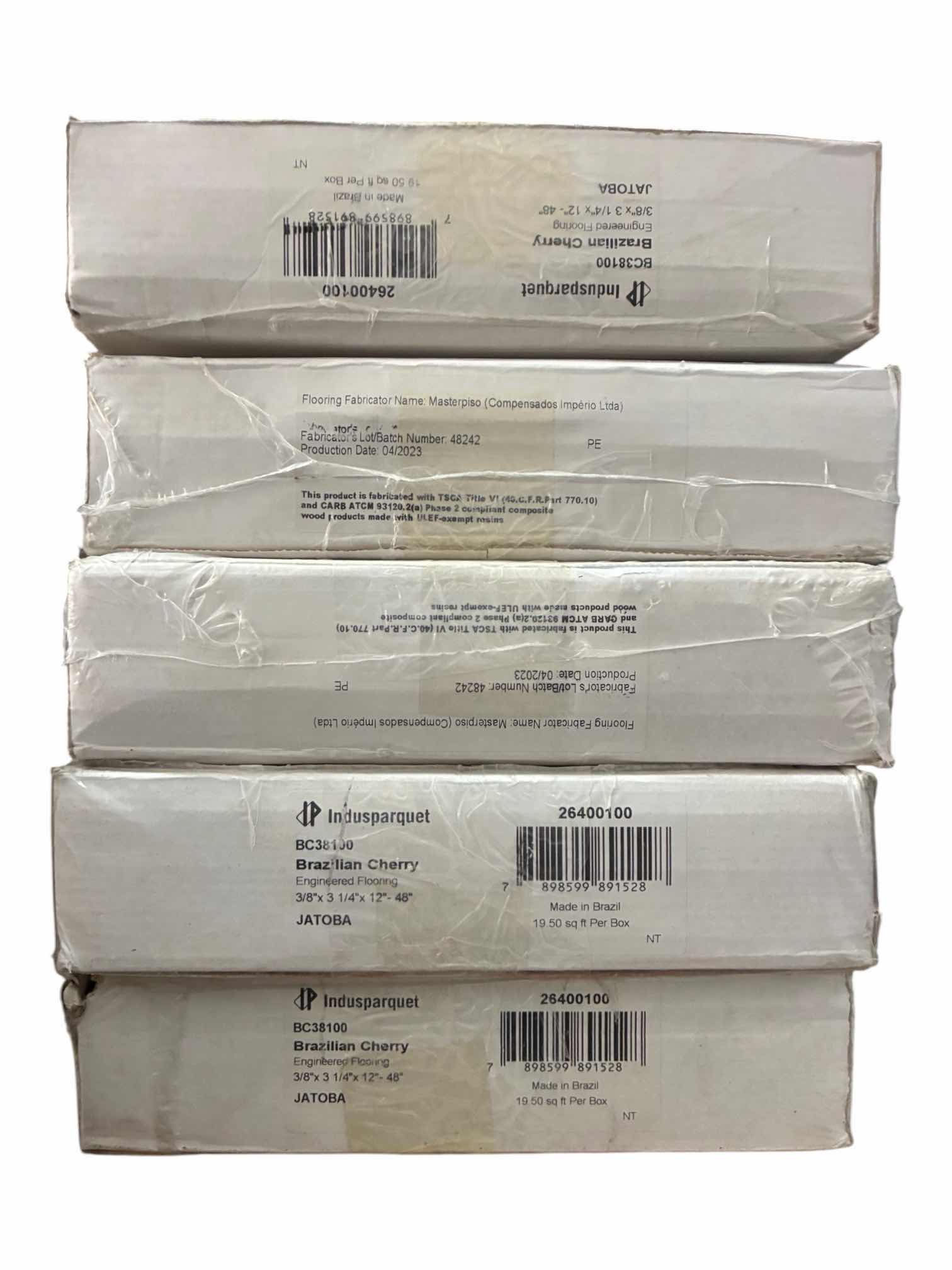 Photo 1 of INDUSPARQUET BRAZILIAN CHERRY JATOBA FINISH GLUE DOWN HARDWOOD PLANK FLOORING 12” X 48” (19.50SQFT PER CASE/5 CASES) READ NOTES $573