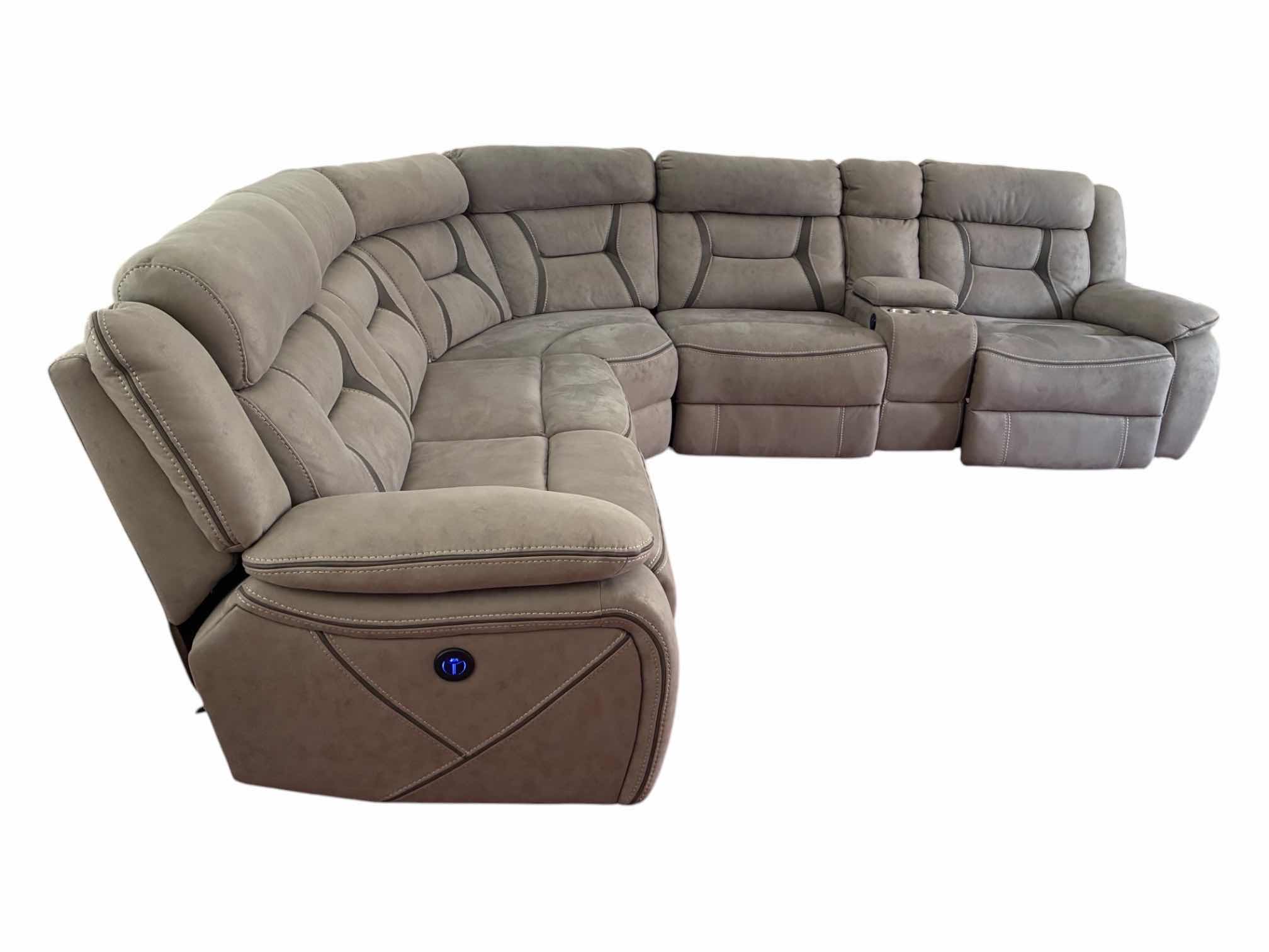 Photo 1 of COASTER FURNITURE HIGGINS COLLECTION POWER MOTION USB PORT GREY TWO TONE UPHOLSTERED 4PC SECTIONAL SOFA 128” X 116“ H38” (READ NOTES) $2974