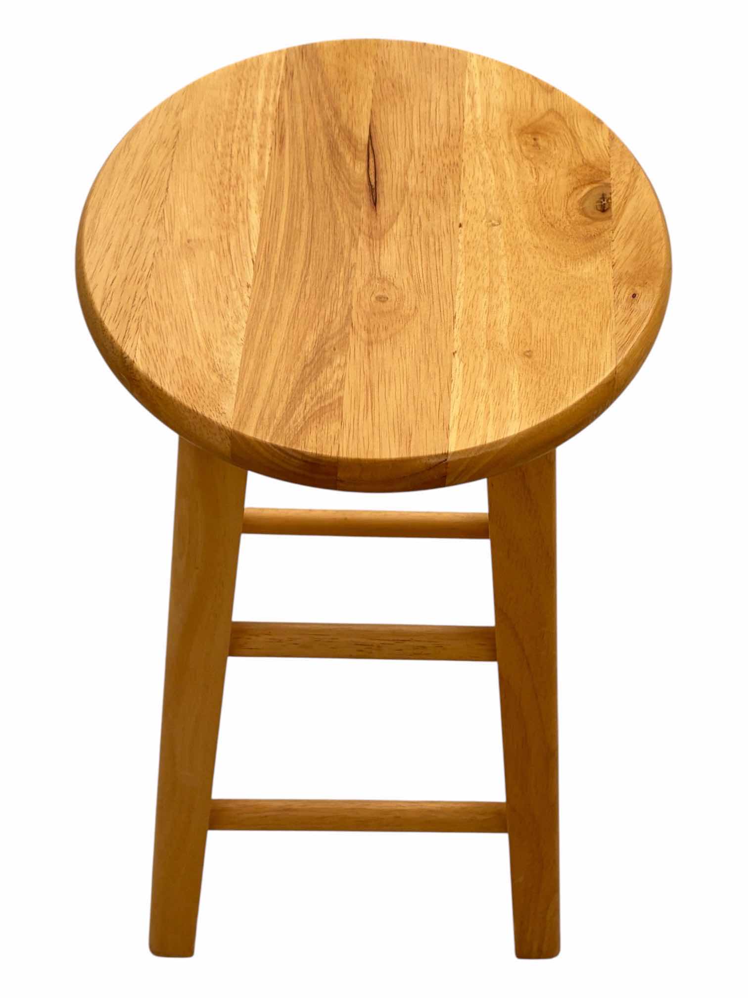 Photo 1 of NATURAL WOOD STOOL 13“ X 13“ X 24“