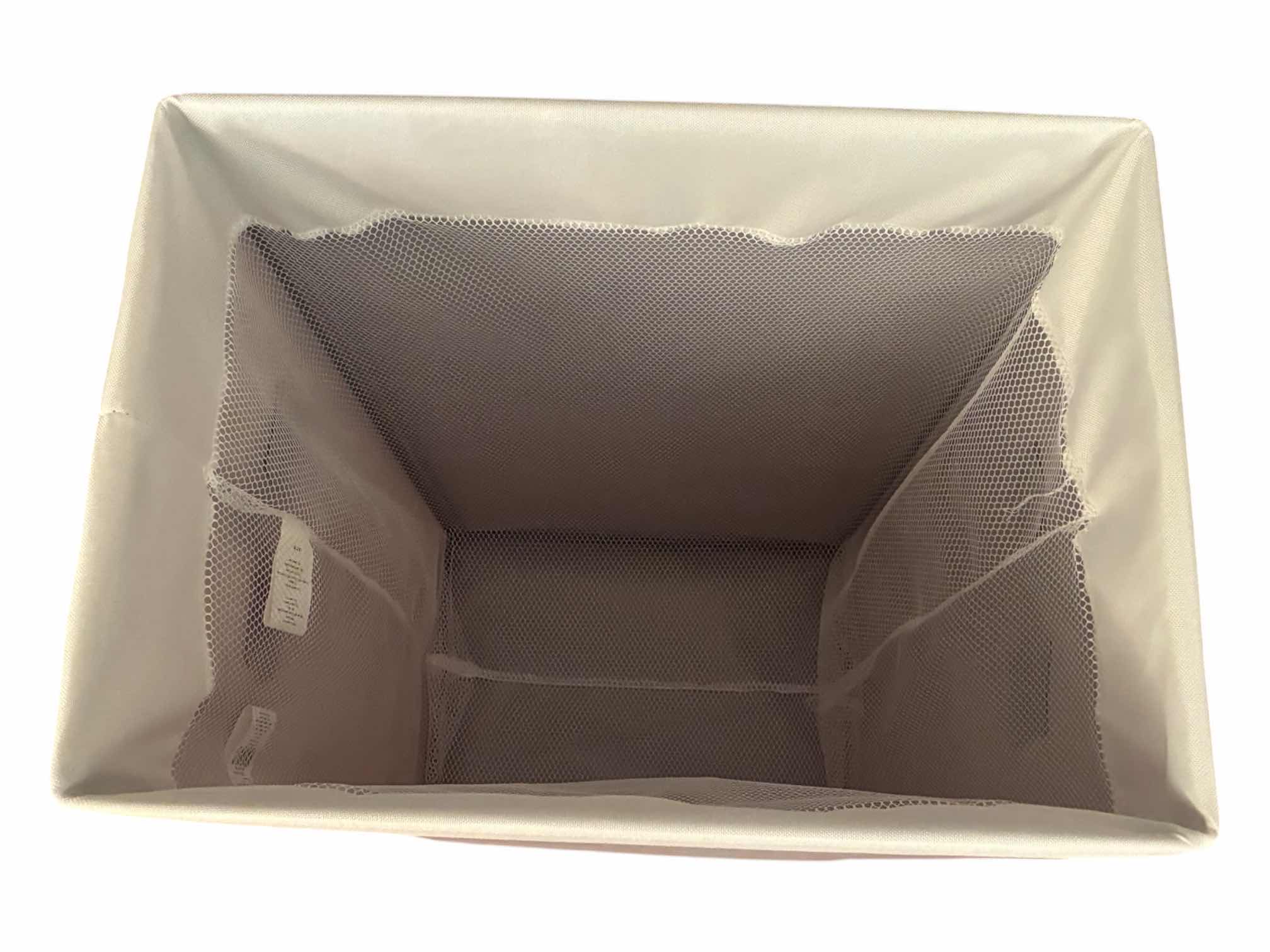 Photo 1 of MAINSTAYS REMOVABLE LINEN RECTANGLE GRAY FABRIC HAMPER