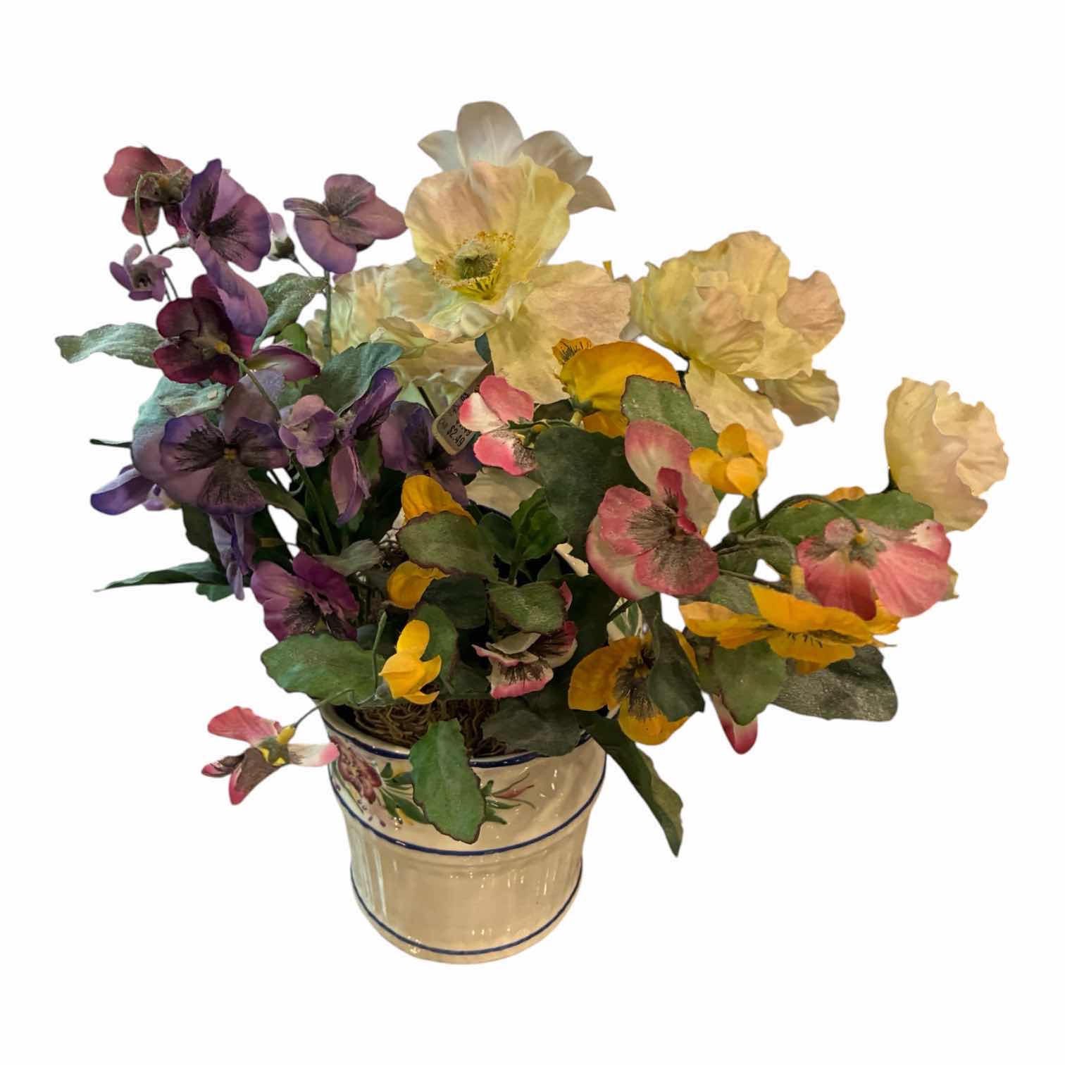 View 2 of SUMMER FLORAL ARRANGEMENTS W CERAMIC BUCKET VASE 10” X 15”