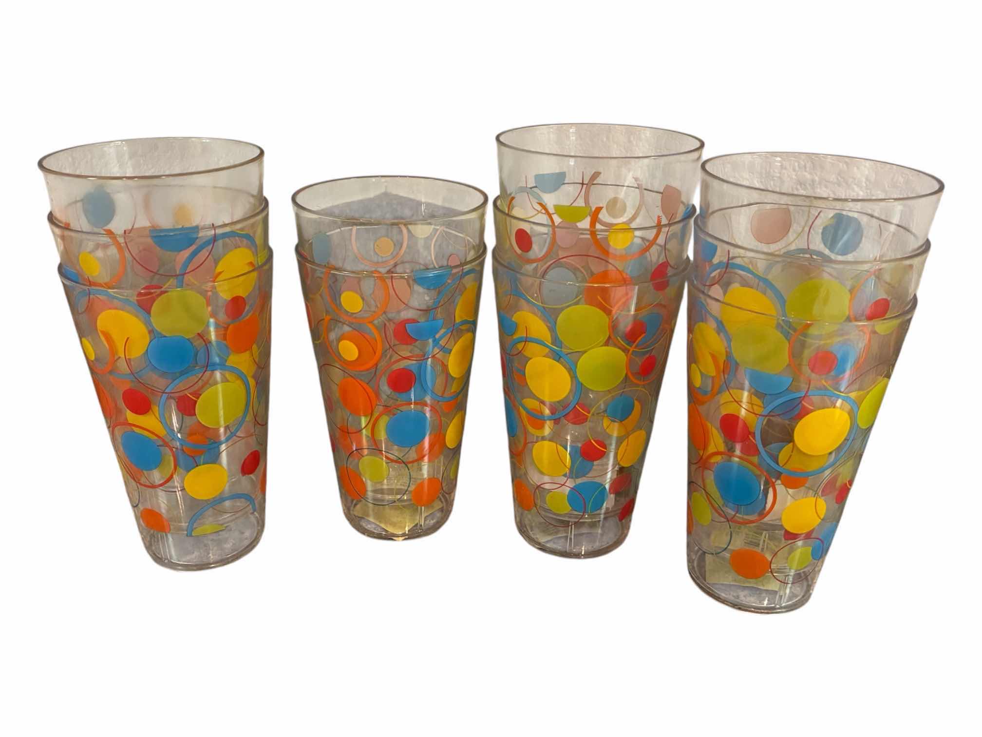 Photo 1 of LAGUNA BEACH 20oz PLASTIC TUMBLERS (11) & POLKADOT PLASTIC PLATES (5)