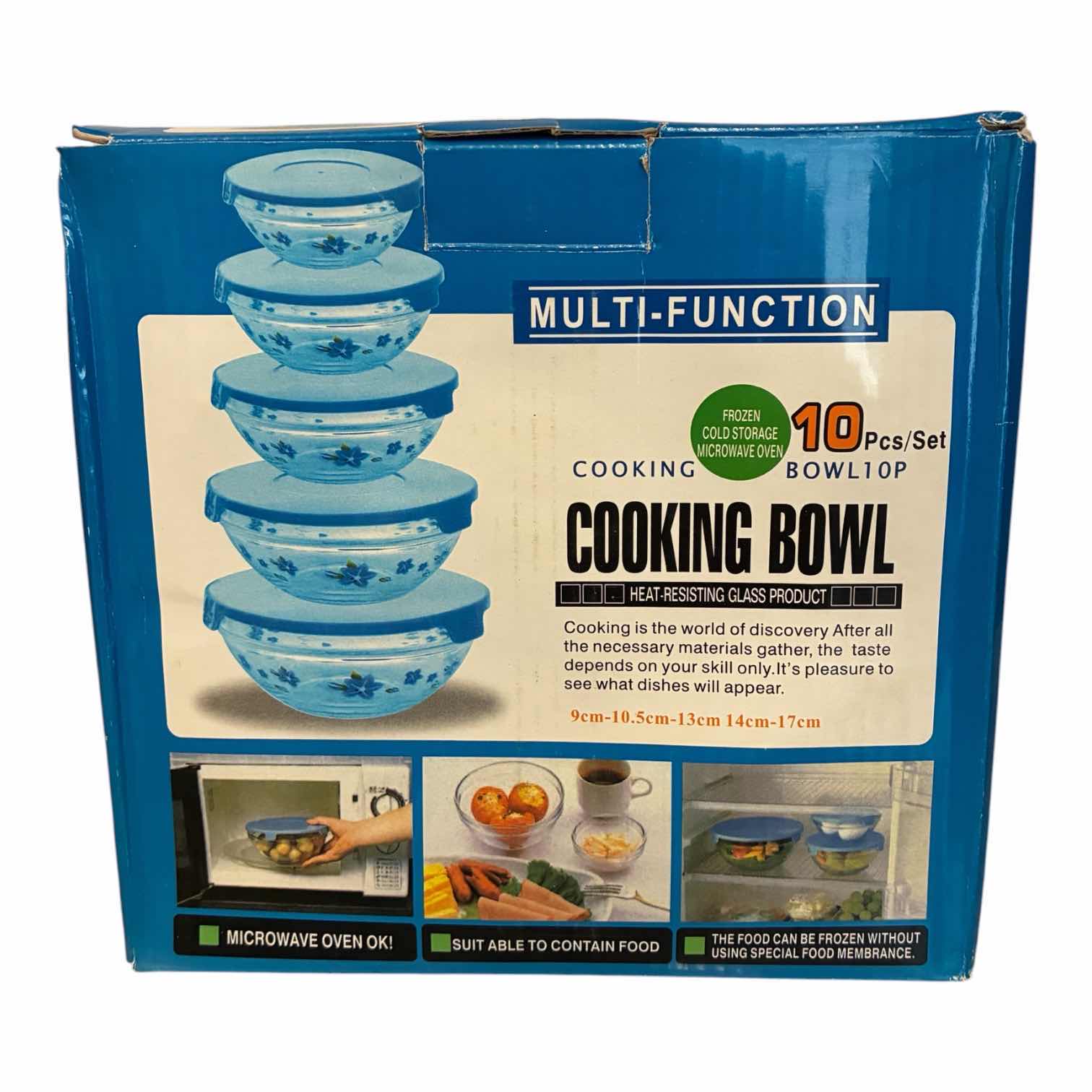 Photo 1 of COOKING BOWL 10PC MULTIFUNCTION GLASS FOOD STORAGE CONTAINERS W LIDS