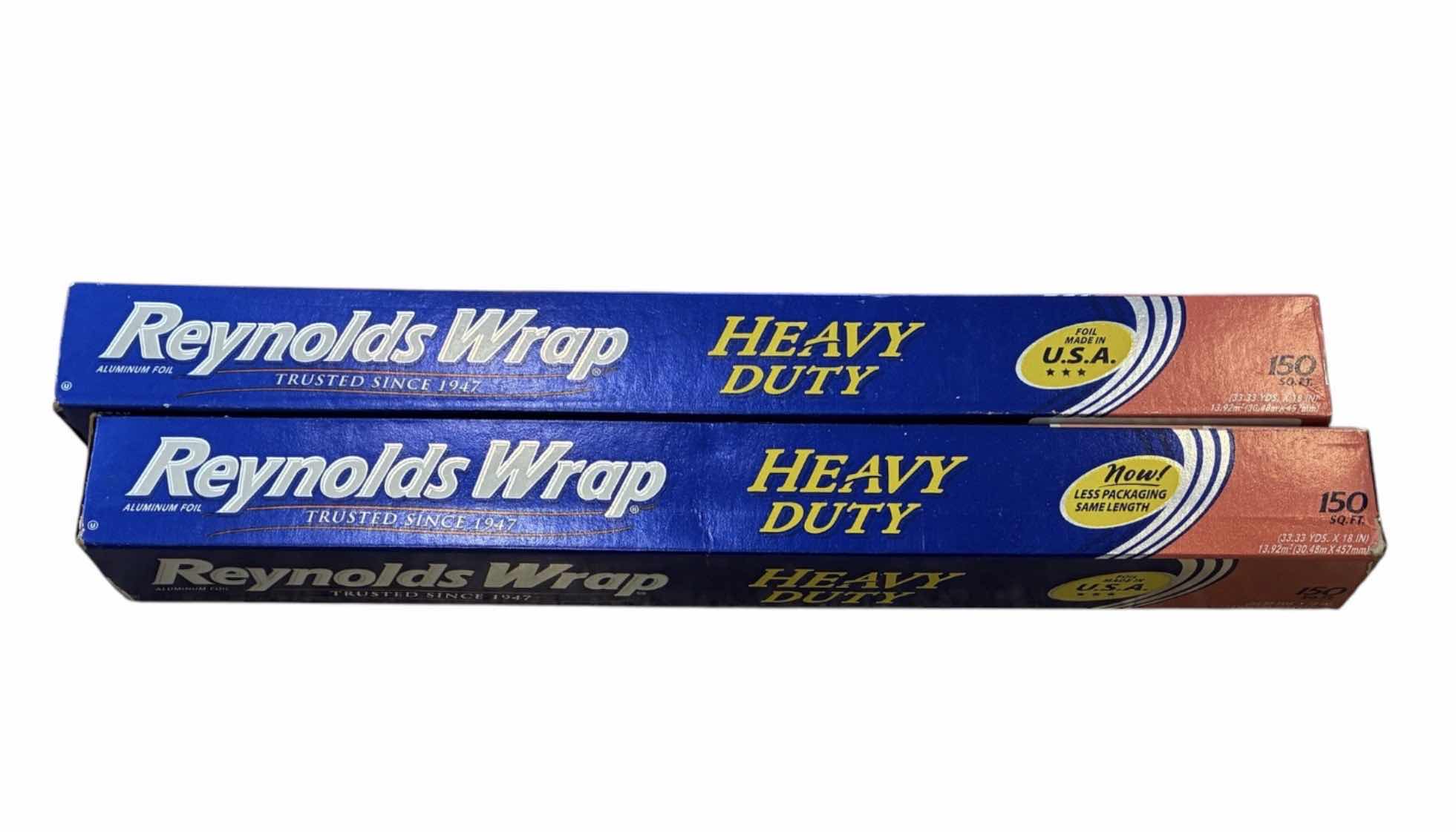 Photo 1 of NEW REYNOLDS WRAP HEAVY DUTY 150SQFT ALUMINUM FOIL (2) & NEW GLAD PRESS AND SEAL 140SQFT PLASTIC WRAP