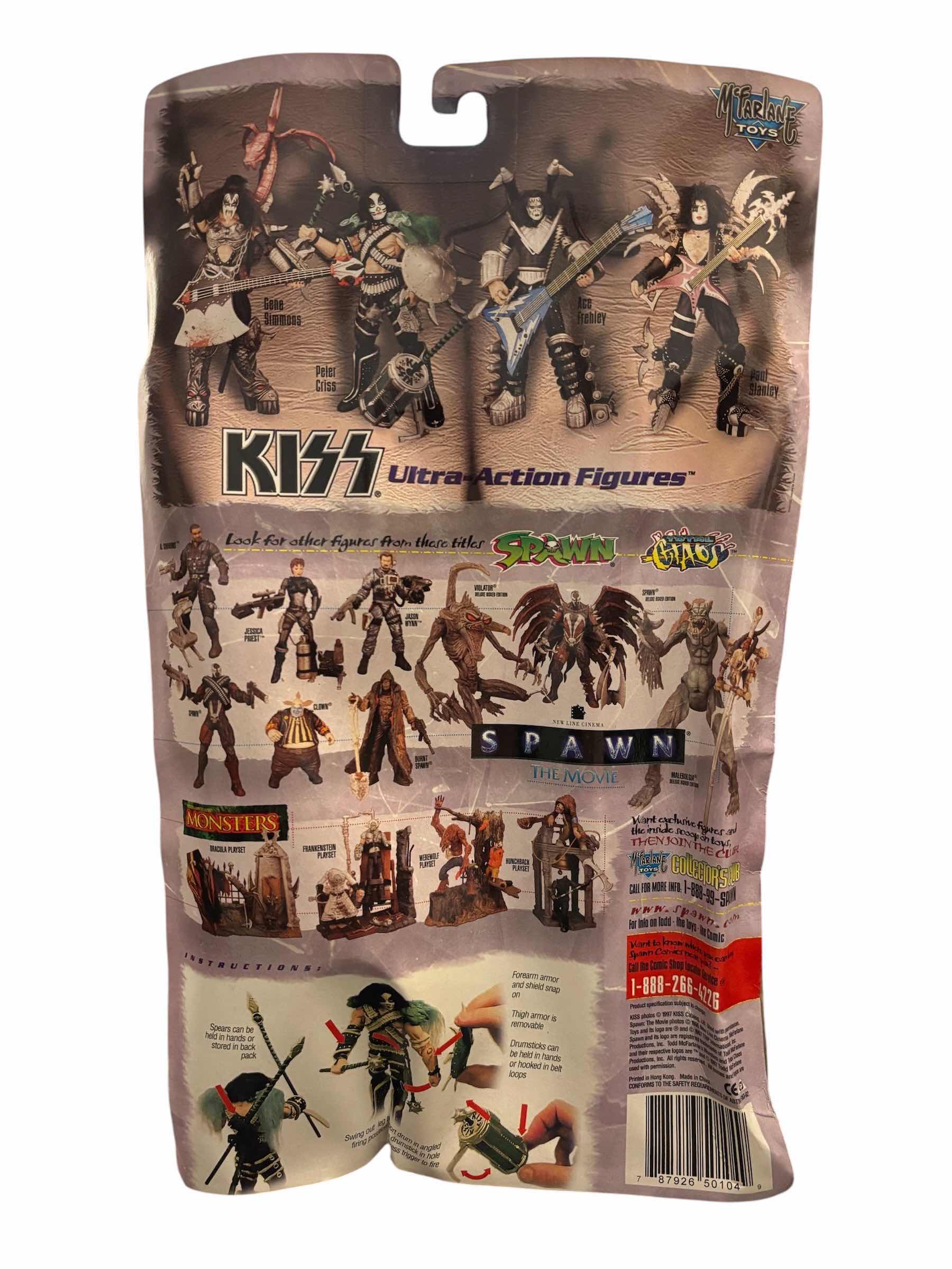 Photo 1 of 1997 MCFARLANE TOYS KISS PETER CRISS ULTRA ACTION FIGURE & ACCESSORIES