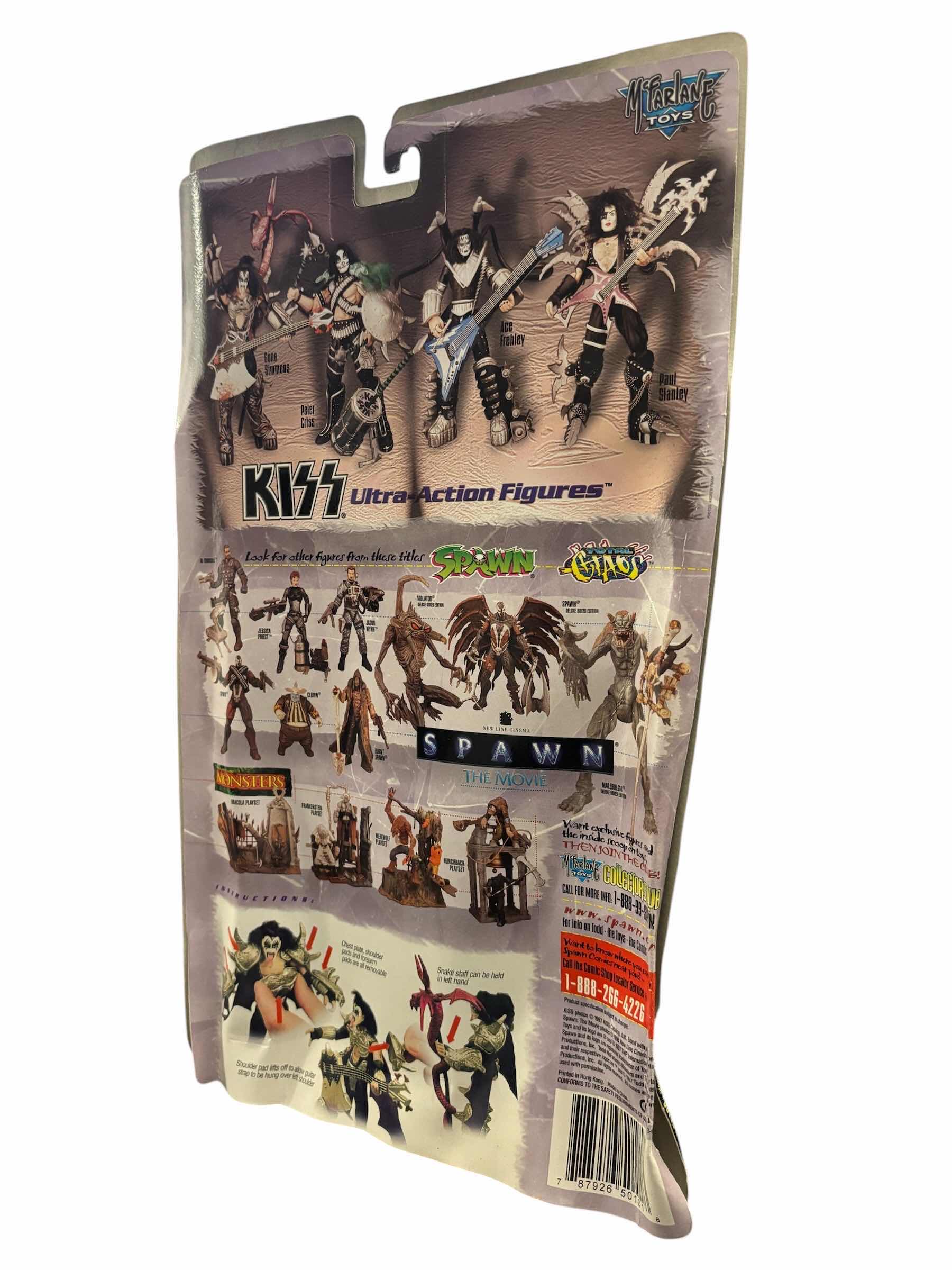 Photo 1 of 1997 MCFARLANE TOYS KISS GENE SIMMONS ULTRA ACTION FIGURE & ACCESSORIES