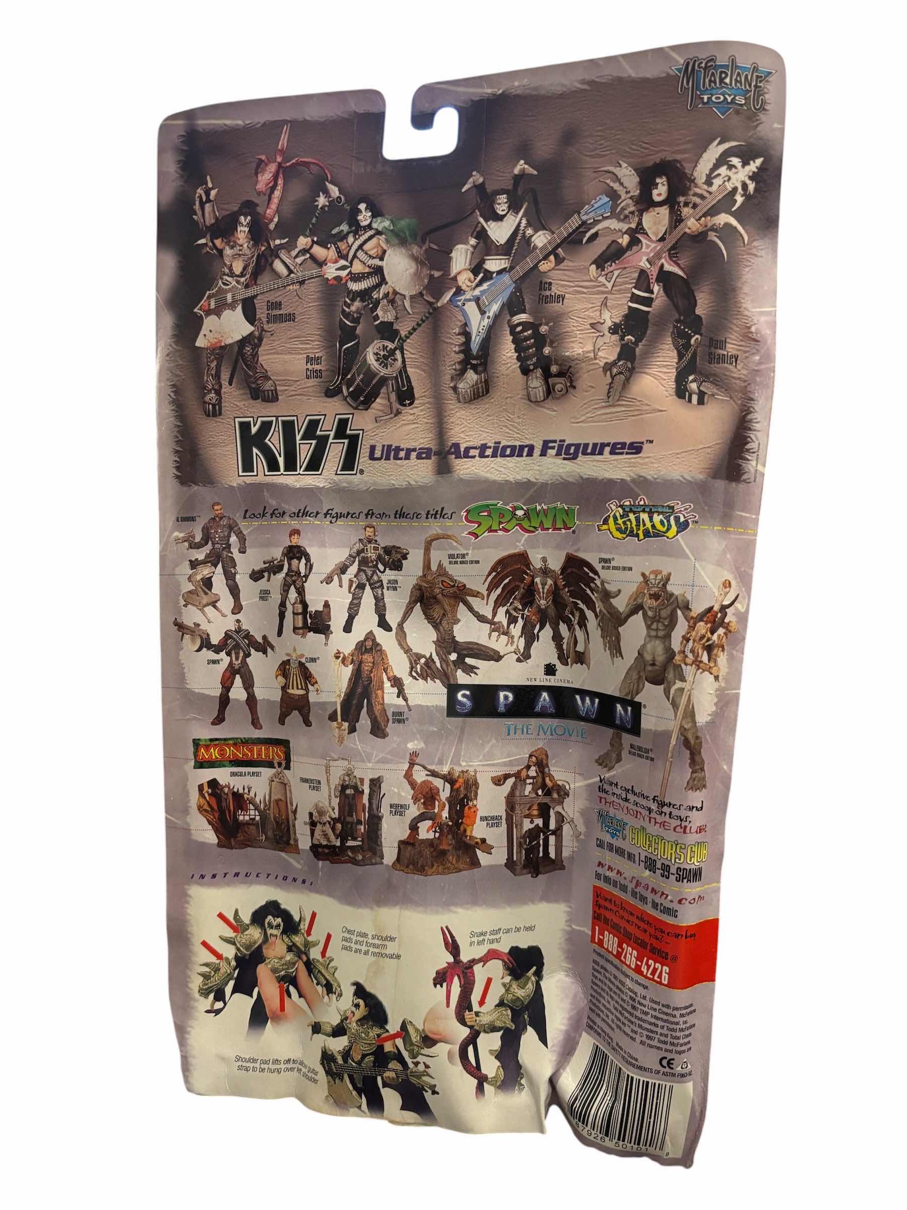 Photo 1 of 1997 MCFARLANE TOYS KISS GENE SIMMONS ULTRA ACTION FIGURE & ACCESSORIES