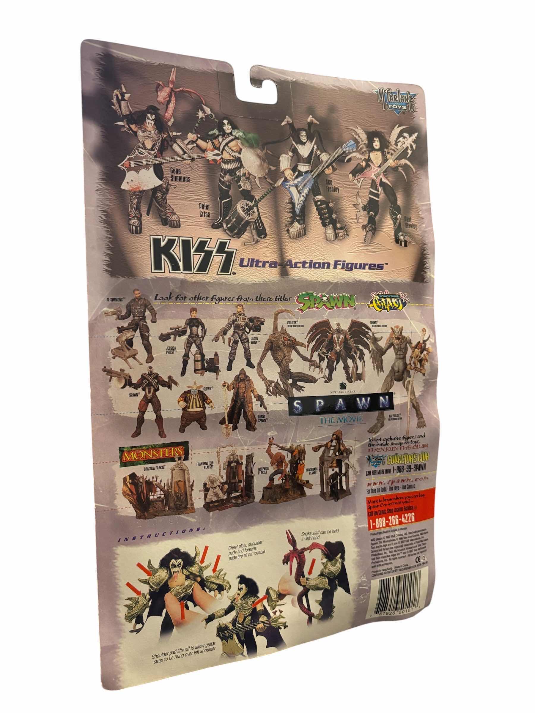 Photo 1 of 1997 MCFARLANE TOYS KISS GENE SIMMONS ULTRA ACTION FIGURE & ACCESSORIES