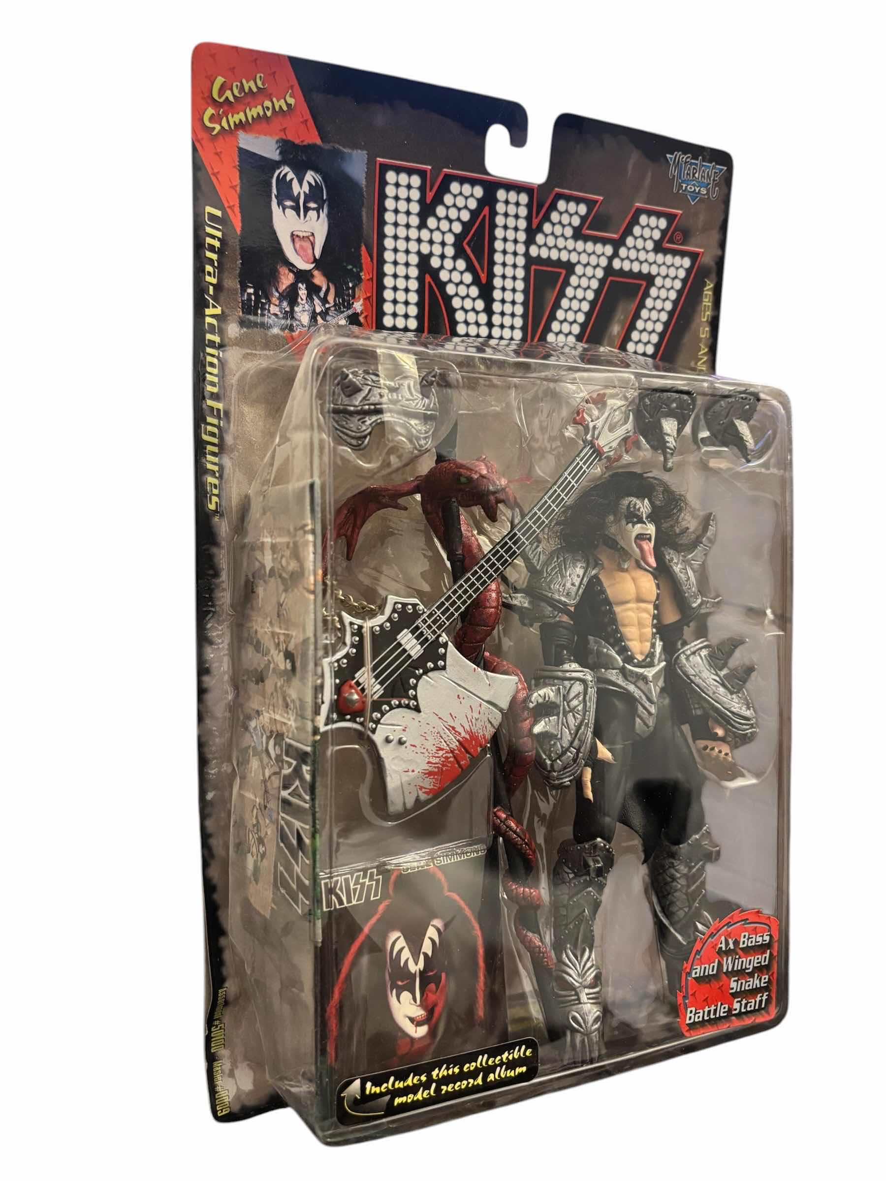 Photo 1 of 1997 MCFARLANE TOYS KISS GENE SIMMONS ULTRA ACTION FIGURE & ACCESSORIES