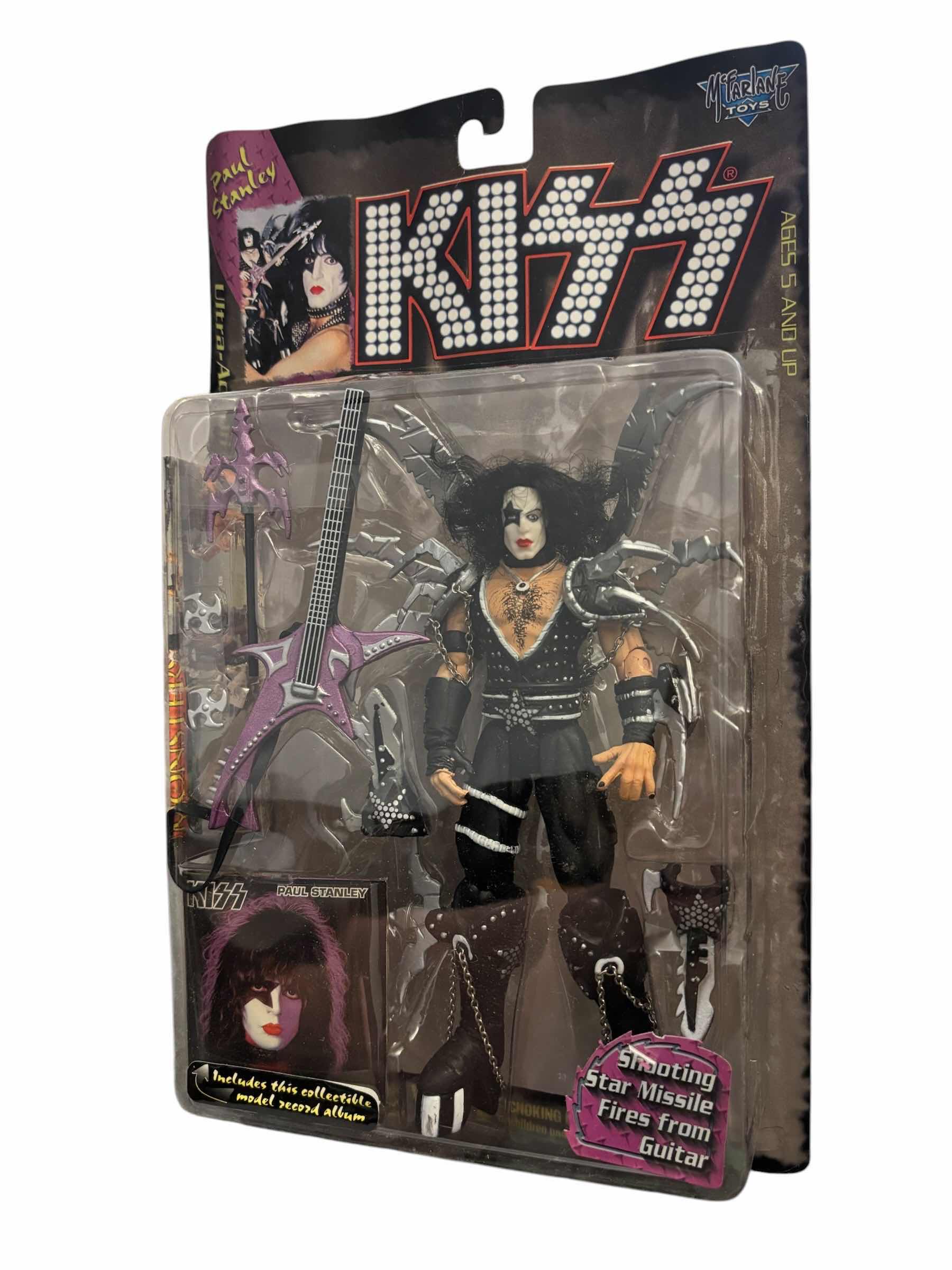 Photo 1 of 1997 MCFARLANE TOYS KISS PAUL STANLEY ULTRA ACTION FIGURE & ACCESSORIES