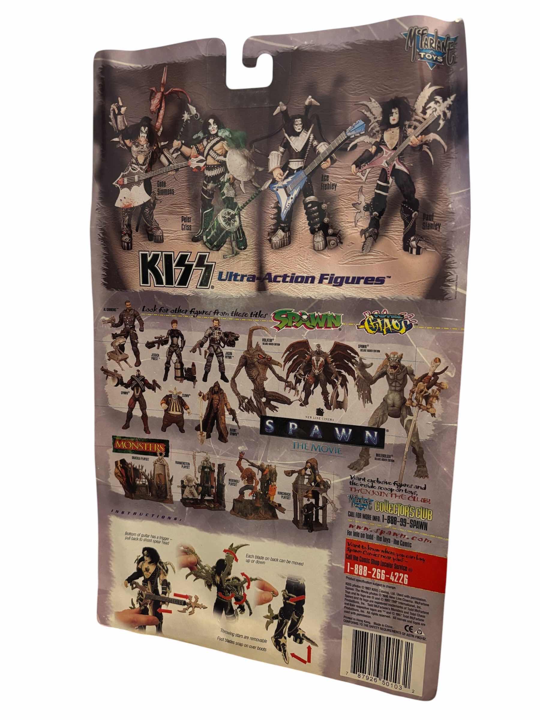 Photo 1 of 1997 MCFARLANE TOYS KISS PAUL STANLEY ULTRA ACTION FIGURE & ACCESSORIES
