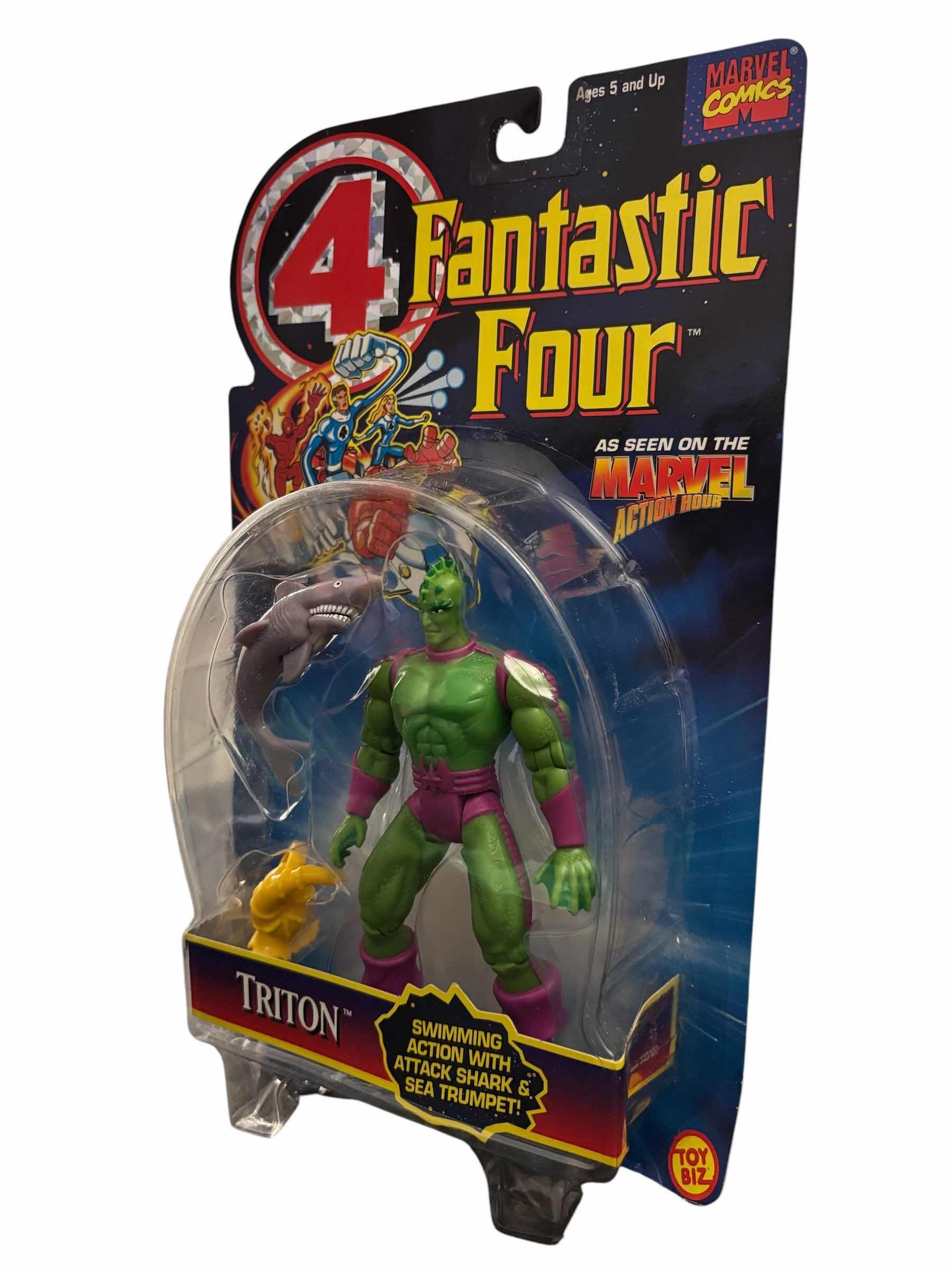Photo 1 of 1995 TOY BIZ MARVEL COMICS FANTASTIC FOUR TRITON ACTION FIGURE & ACCESSORIES