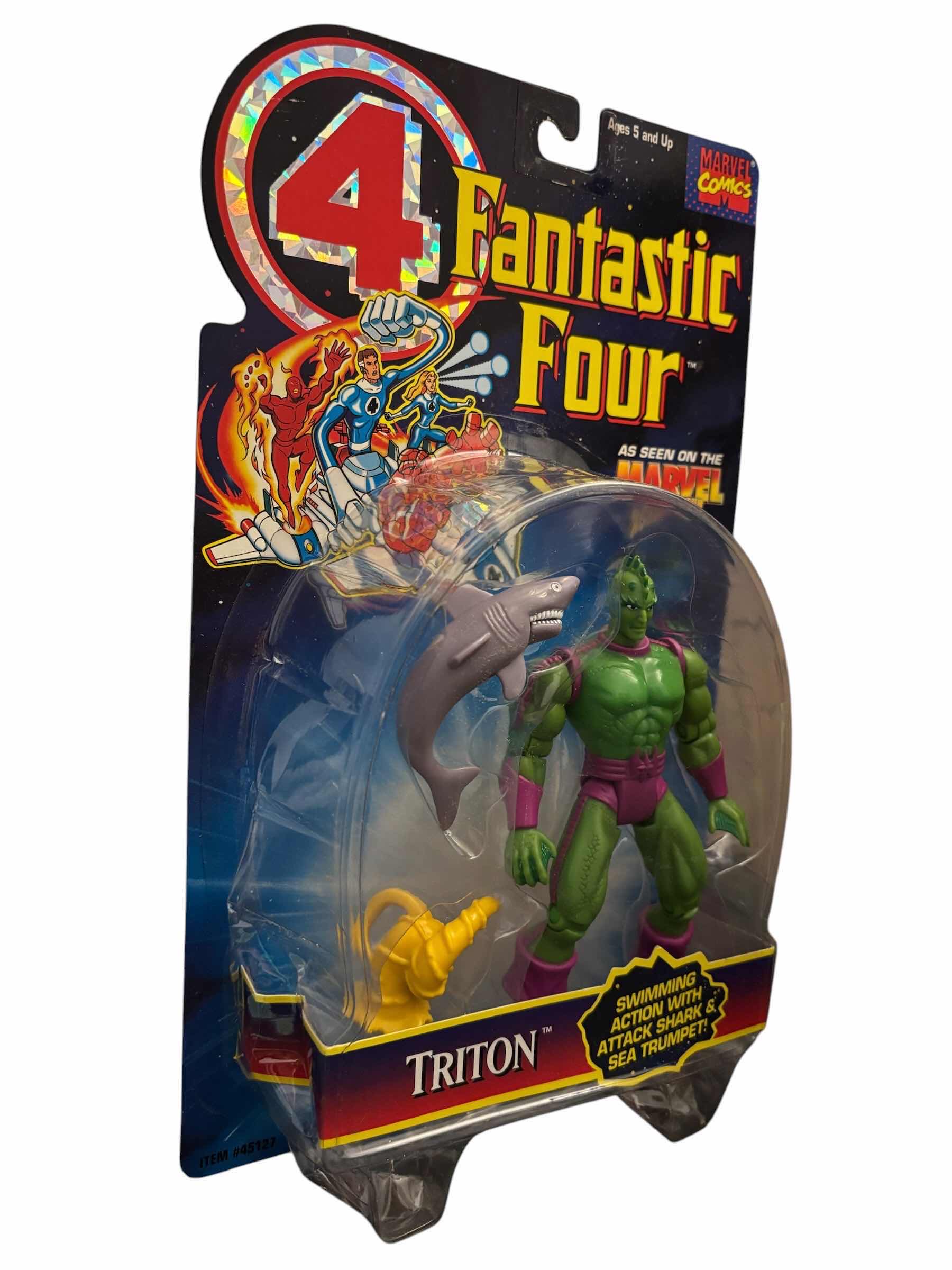Photo 1 of 1995 TOY BIZ MARVEL COMICS FANTASTIC FOUR TRITON ACTION FIGURE & ACCESSORIES
