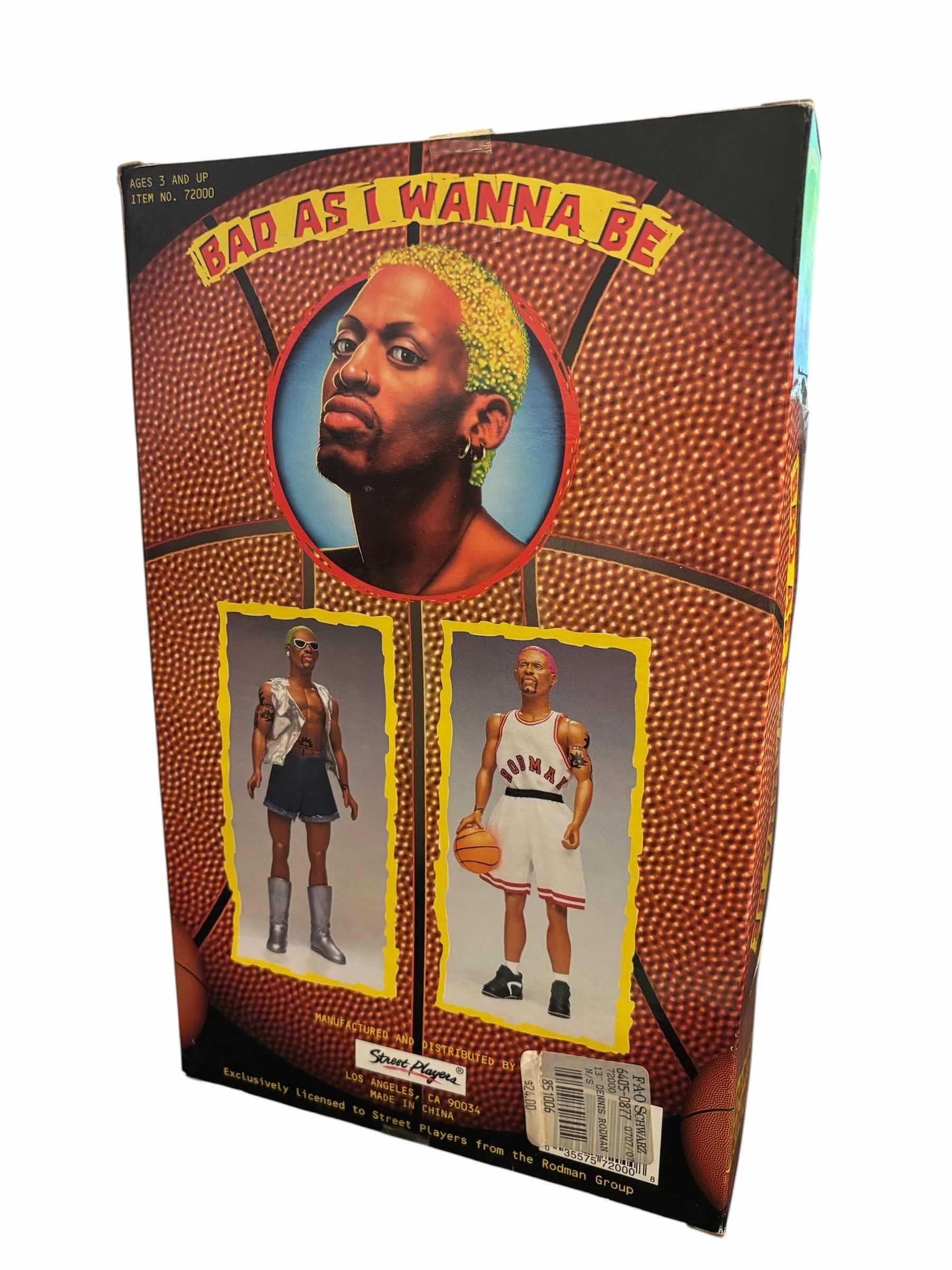 Photo 1 of 1996 STREET PLAYERS DENNIS RODMAN “BAD AS I WANNA BE 12” LIMITED EDITION ACTION FIGURE