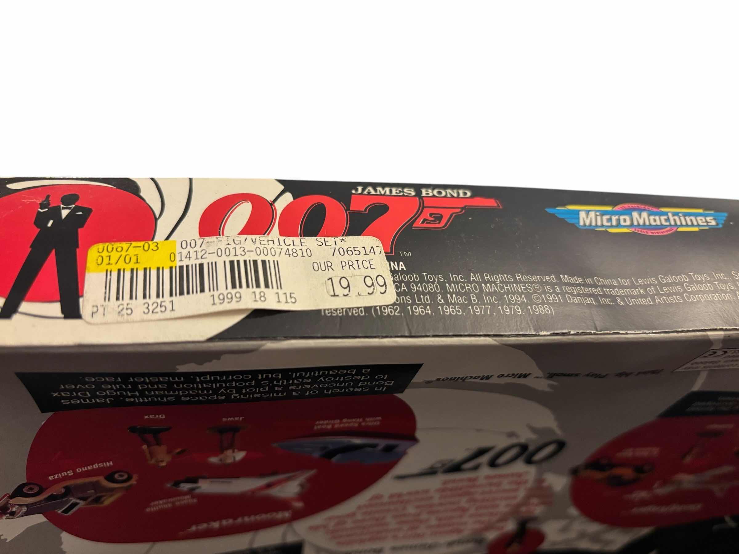 Photo 1 of 1994 GALOOB MICRO MACHINES SCALE MINIATURES JAMES BOND 007