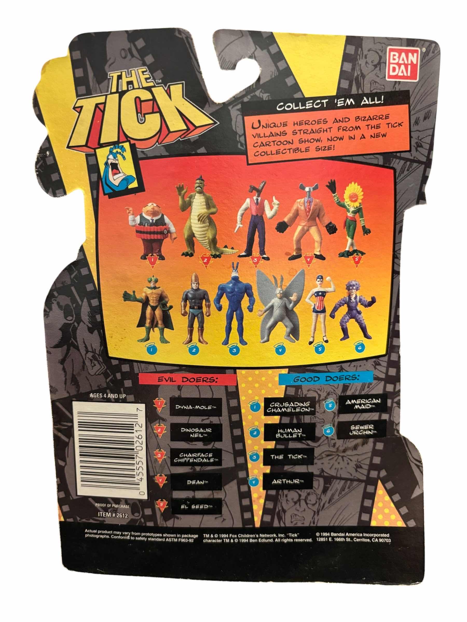 Photo 1 of 1994 BANDAI THE TICK COLLECTIBLE FIGURE, ARTHUR
