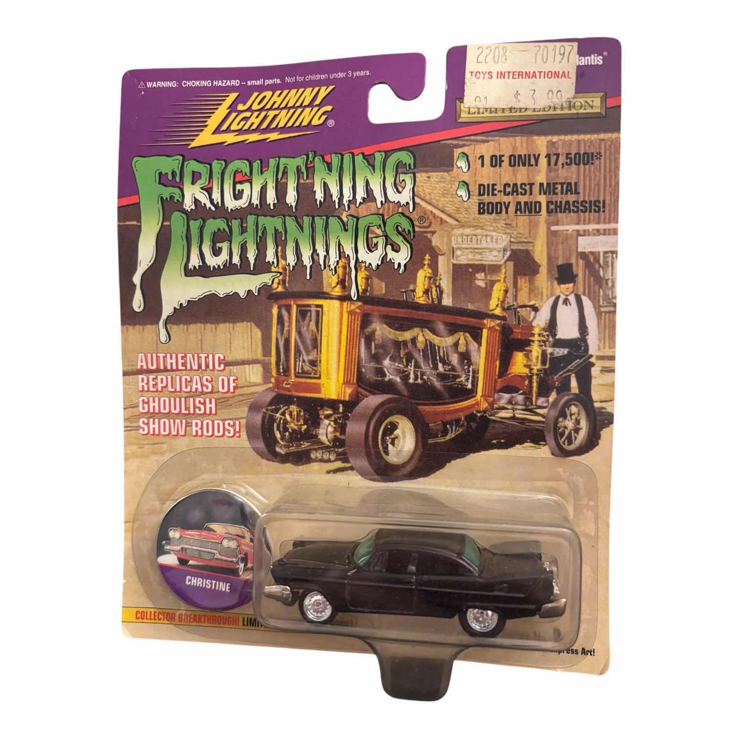 Photo 1 of 1996 JOHNNY LIGHTNING FRIGHT’NING LIGHTNINGS LIMITED EDITION DIE-CAST REPLICA CAR “CHRISTINE” & COLLECTORS COIN
