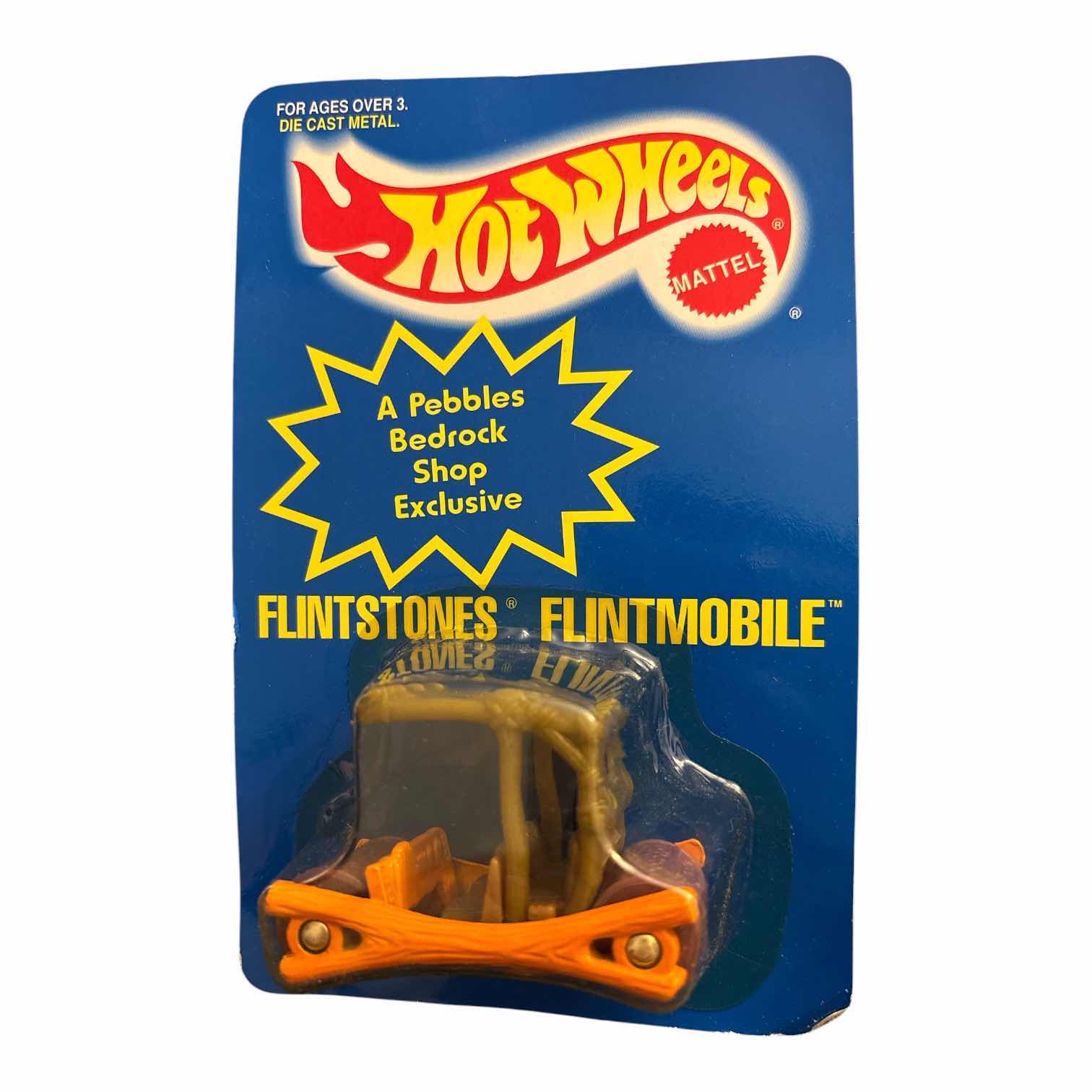 Photo 1 of 1994 MATTEL HOT WHEELS PEBBLES BEDROCK SHOP DIE-CAST FLINTSTONES COLOR CHANGING FLINTMOBILE