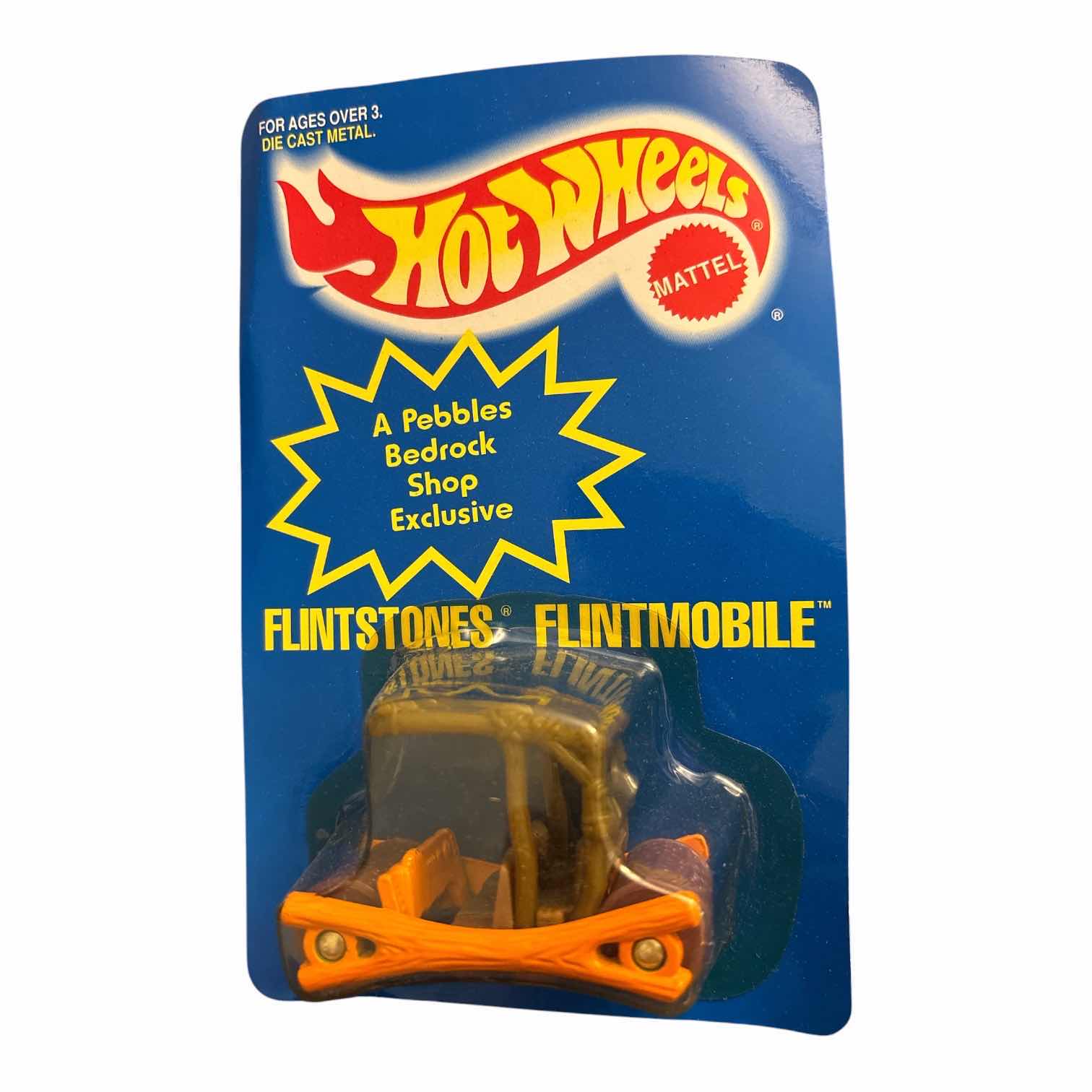 Photo 1 of 1994 MATTEL HOT WHEELS PEBBLES BEDROCK SHOP DIE-CAST FLINTSTONES COLOR CHANGING FLINTMOBILE